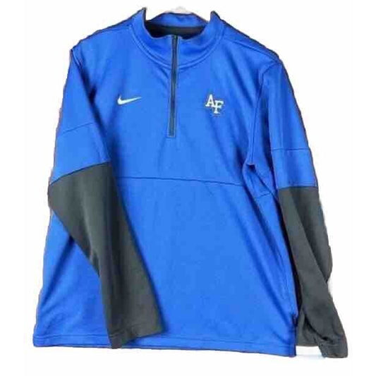 Nike Dri Fit Men’s Size Medium Blue 1/4 Zip Air Force Long Sleeve Pullover Shirt