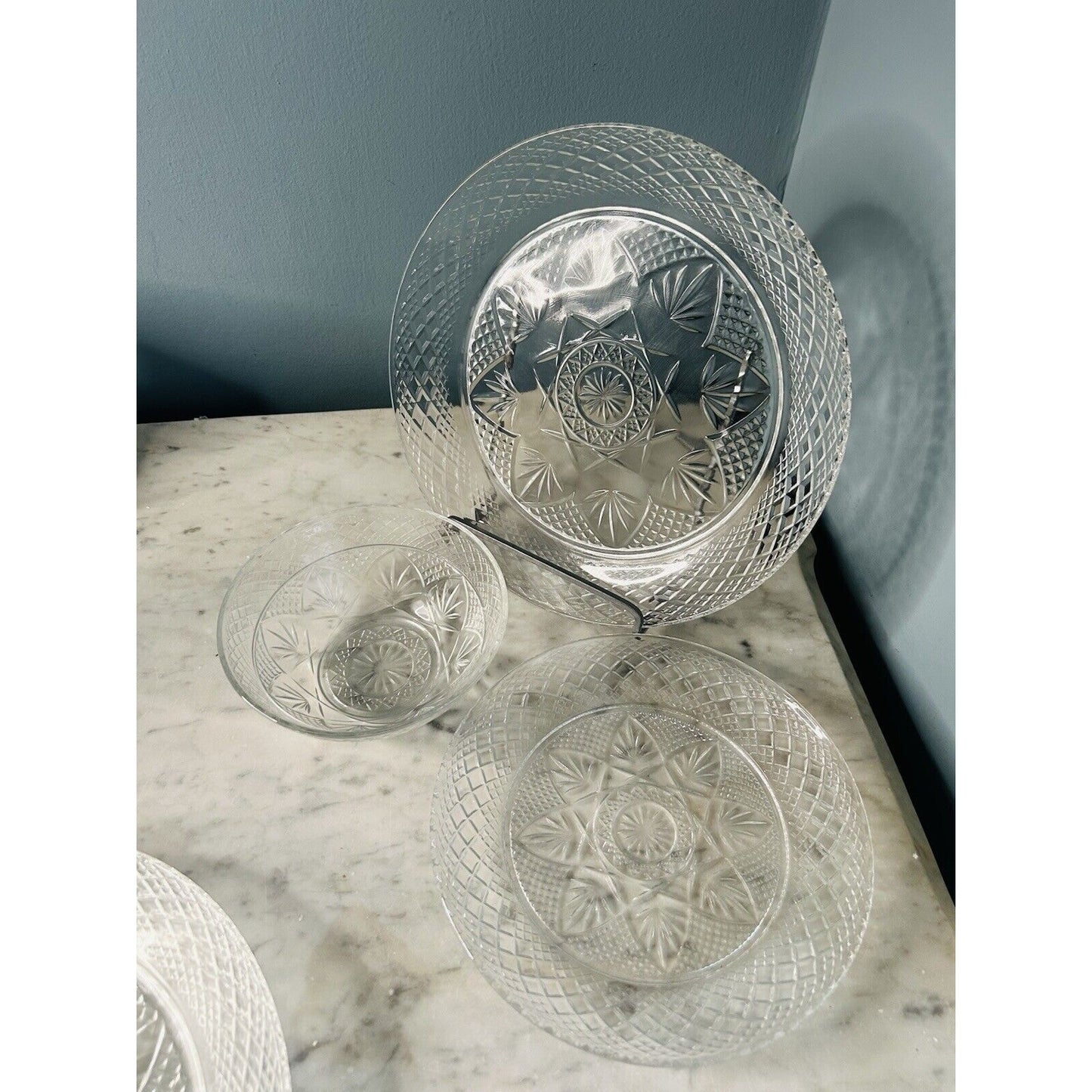 New Cristal D'Arques Durand Vintage Set (1) Dinner (1) Lunch Plate (1) Bowl