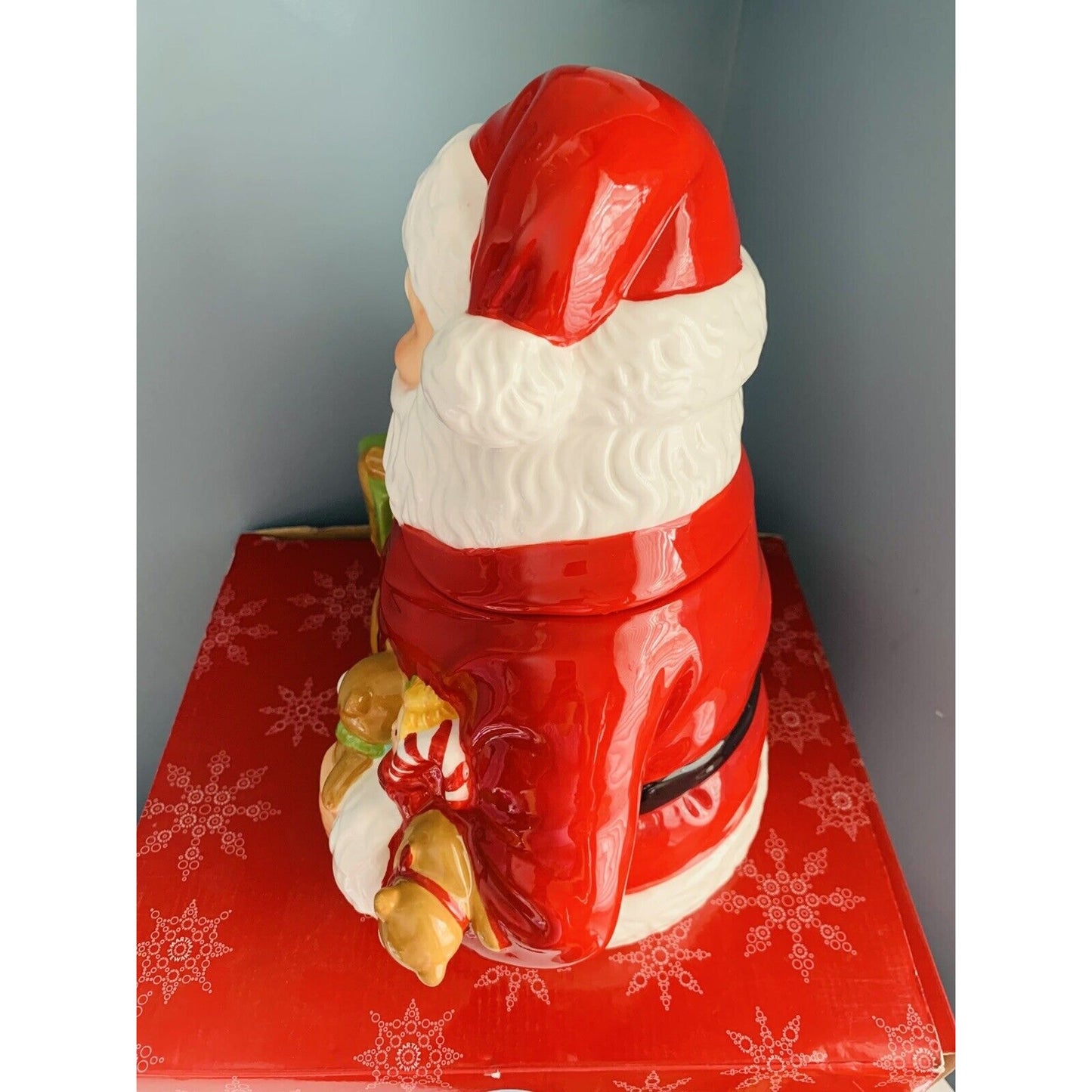 2011 Martha Stewart 13” Santa Cookie Jar Original Box Macy’s Holiday Christmas