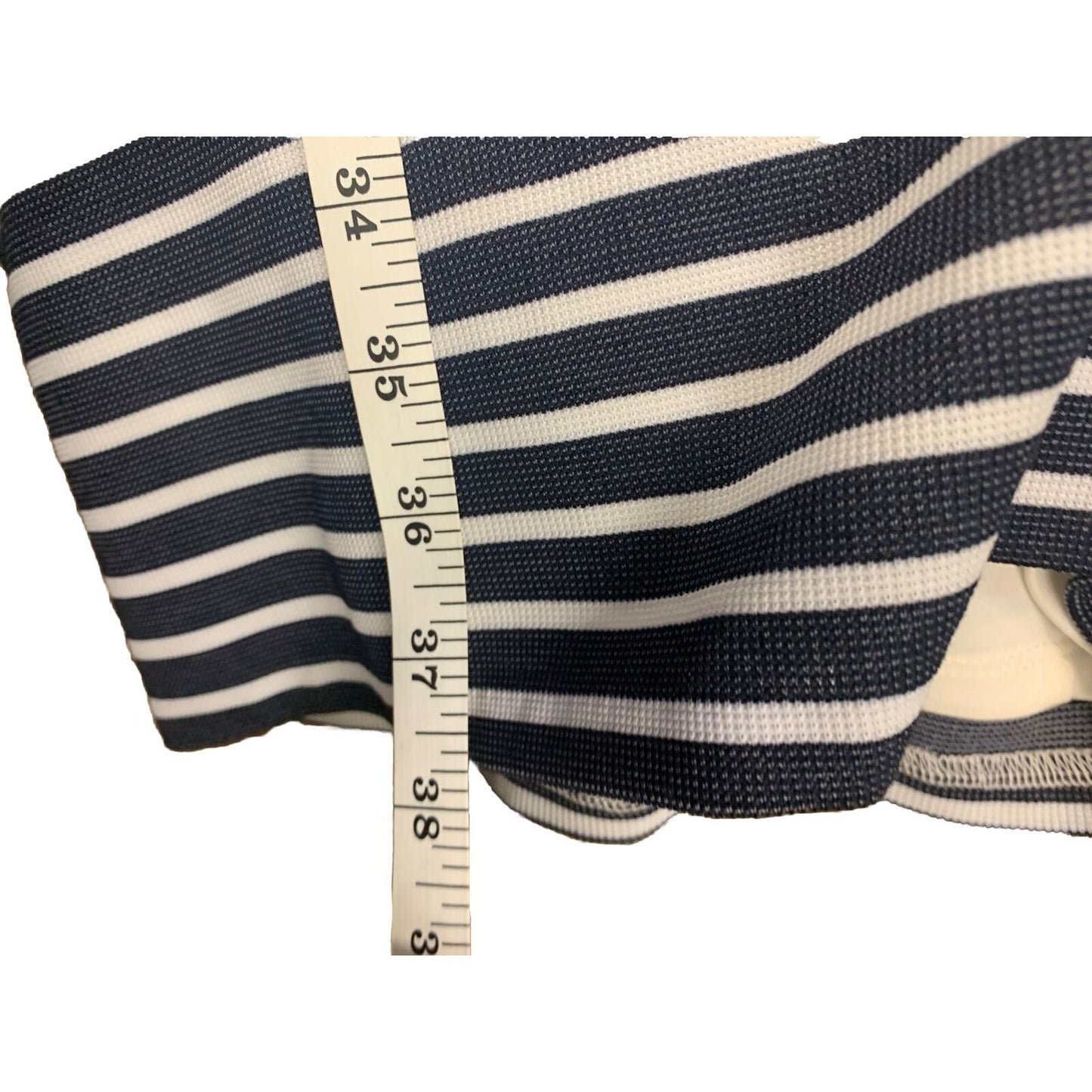 Ann Taylor NWT Dress Navy/White Stripe Sheath Square Neck Cap Sleeve Size 10