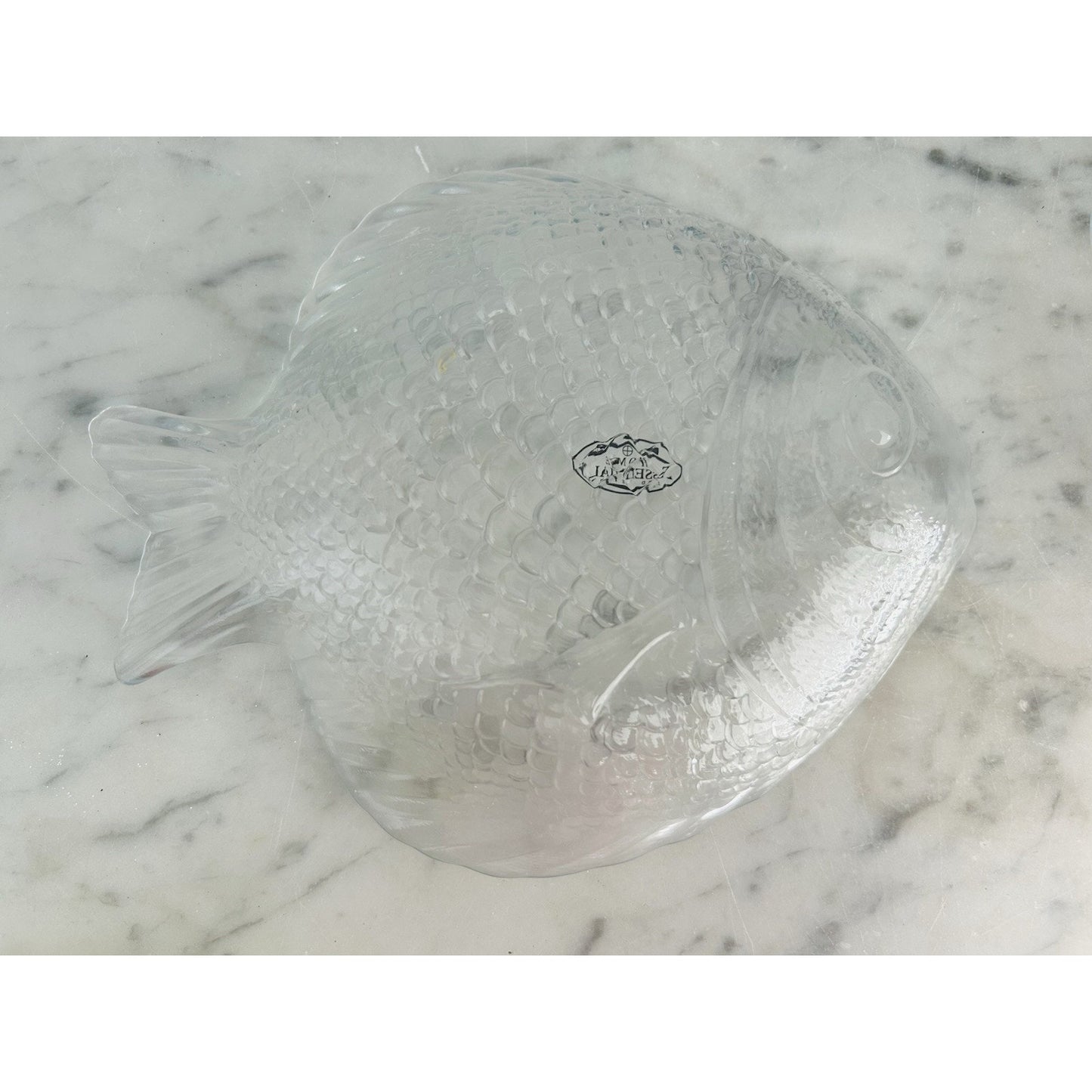 4 New Home Essentials Fish Plates Clear Glass Small Dessert Appetizer Stackable