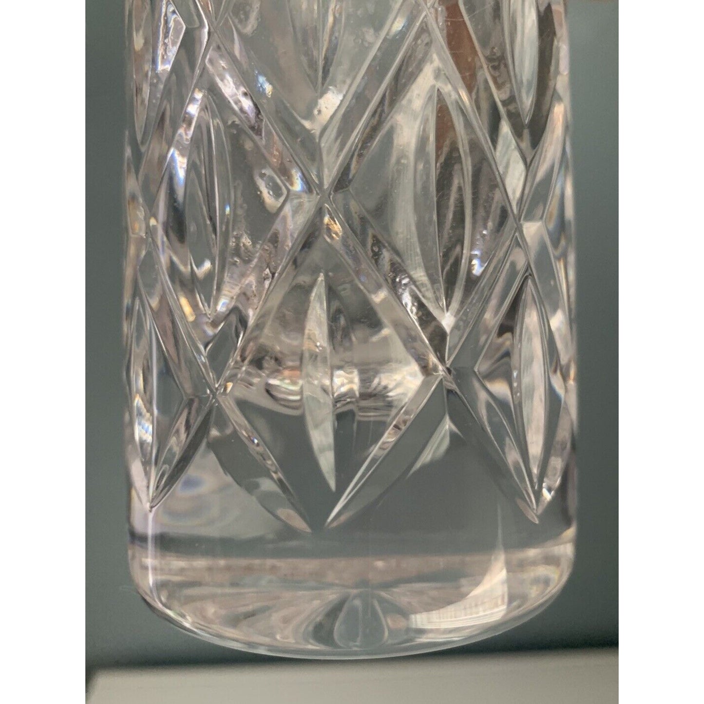 Atlantis Crystal Flower Vase 10.5" Tall ATL14 Collection Vintage MCM Tube