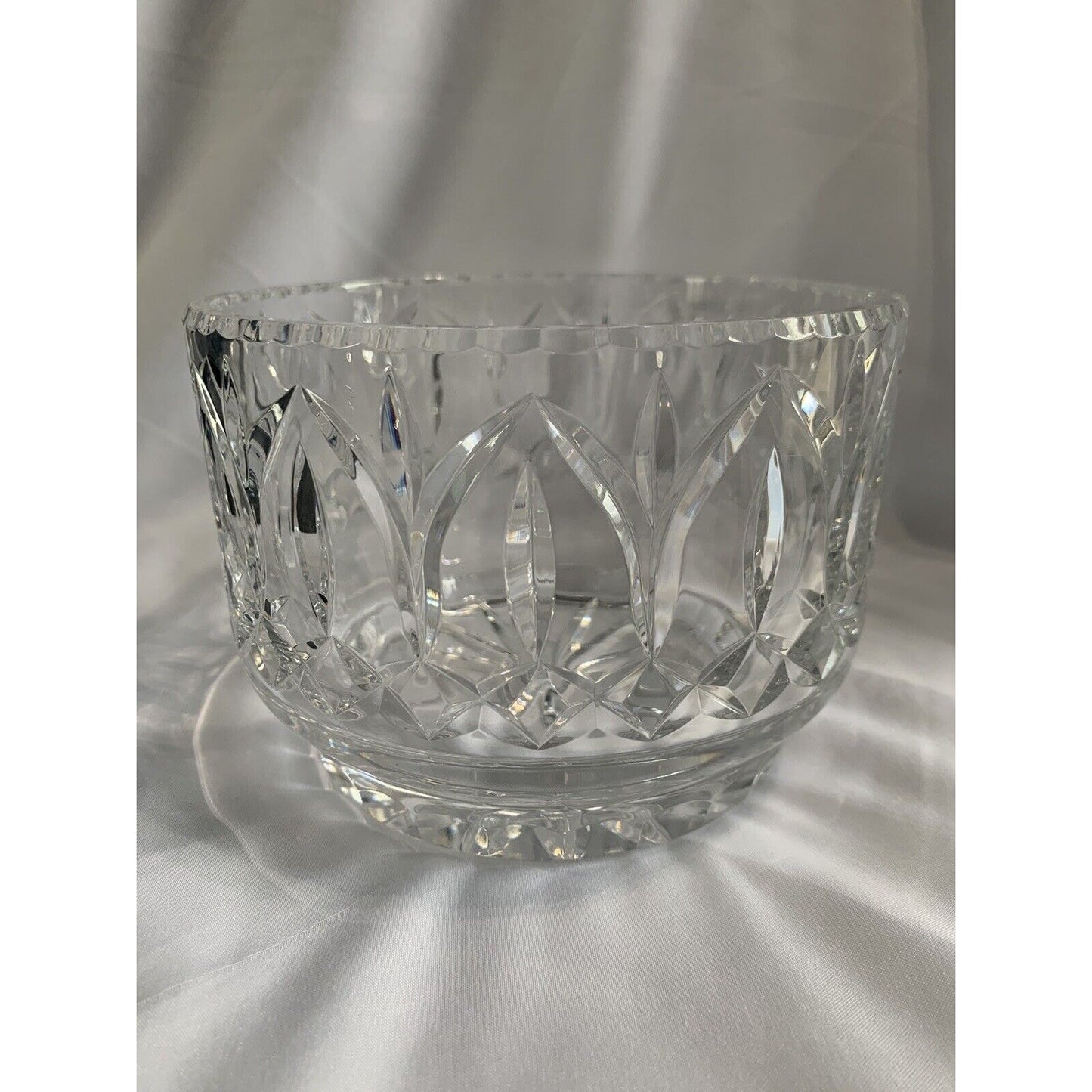 Vintage Astor Crystal Bowl Round Clear Glass Centerpiece