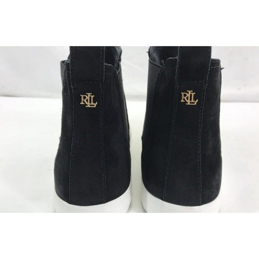 Lauren Ralph Lauren JENNABEL Black Suede Ankle boots Women's Size 9.5