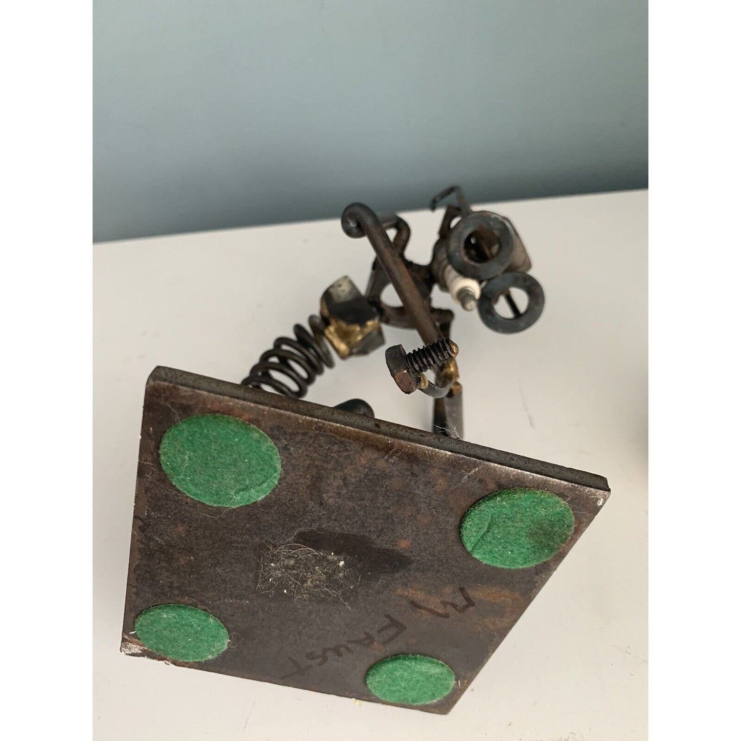 Welded Scrap Metal Art Sculpture Golf Putt Putt Signed Christmas Gift Man Cave