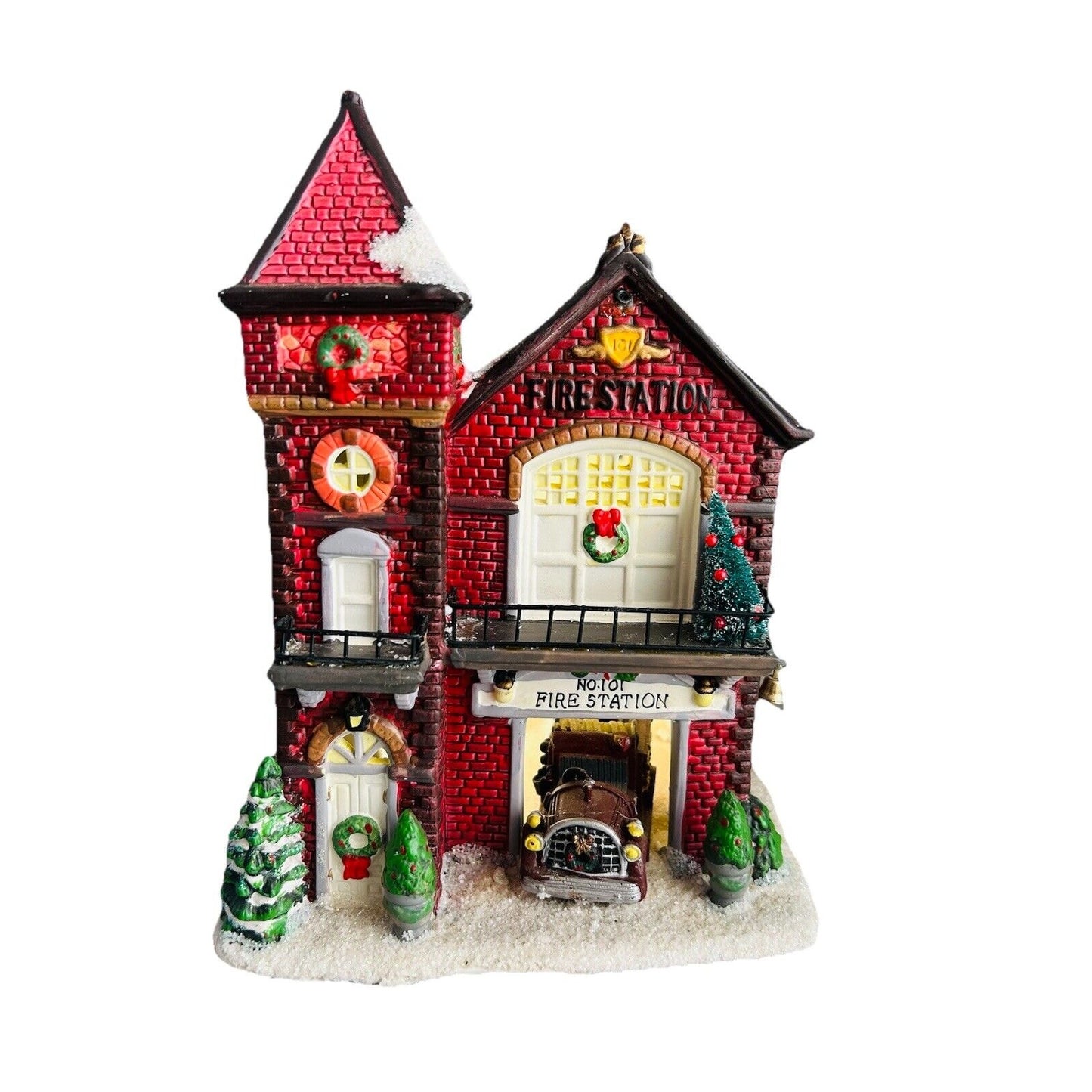 St Nicholas Square Fire Station 2007 Village Collection Illuminated Original Box