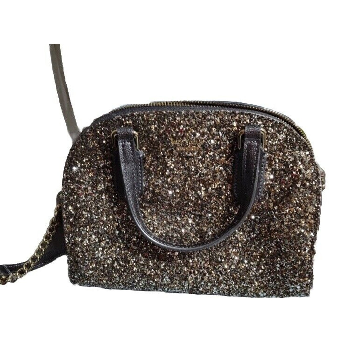 Kate Spade Mini Reiley Laurel Way Glitter Satchel crossbody Wristlet