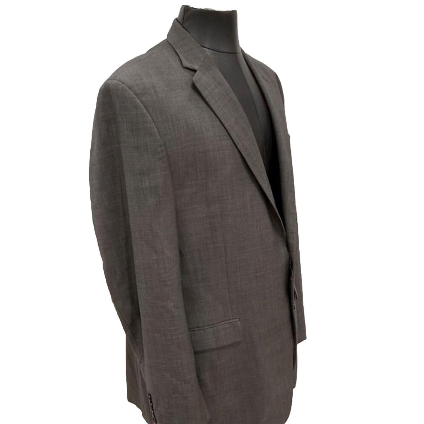 Ralph Lauren 100% Wool 2 Button Sport Coat Suit Separate 46L Mens Blazer Gray