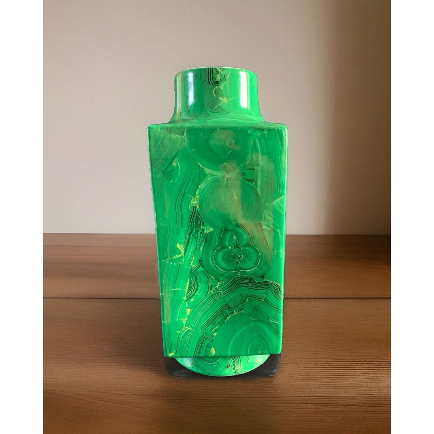 Cyan Design Jaded Vase 13” Tall x 5 1/4” W Heavy 09870 Green Malachite Solid