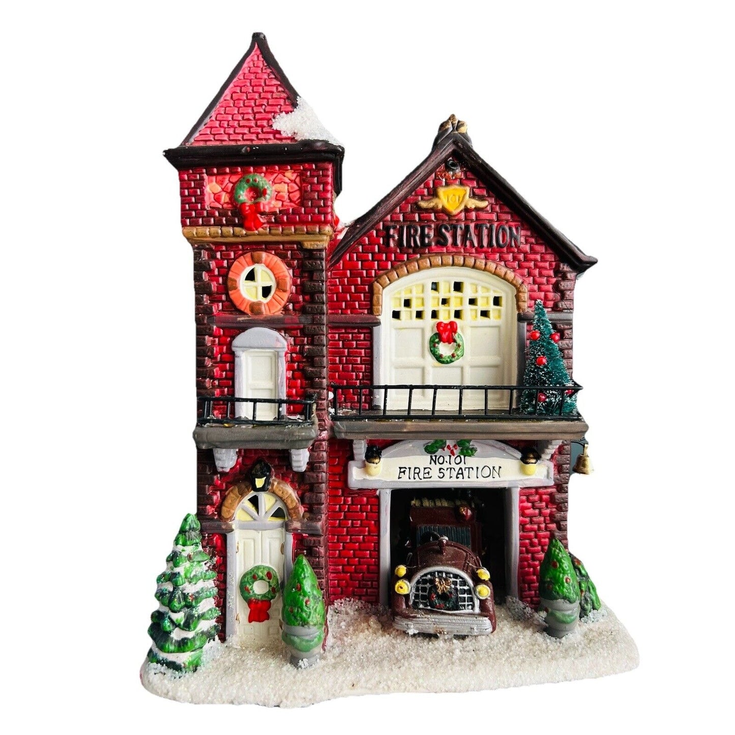 St Nicholas Square Fire Station 2007 Village Collection Illuminated Original Box