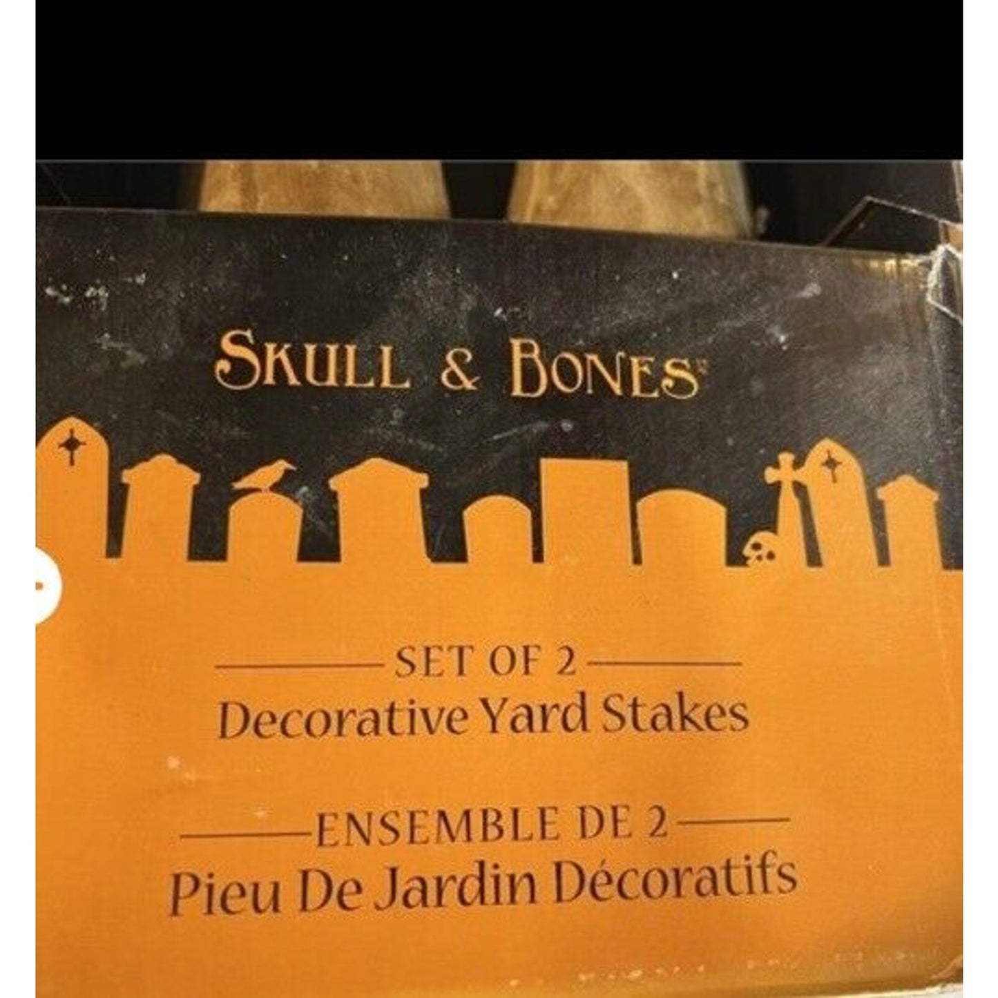 NIB 17” Skull & Bones Hand & Arm Set of 2 Yard Stakes Halloween Mummy Dead Body