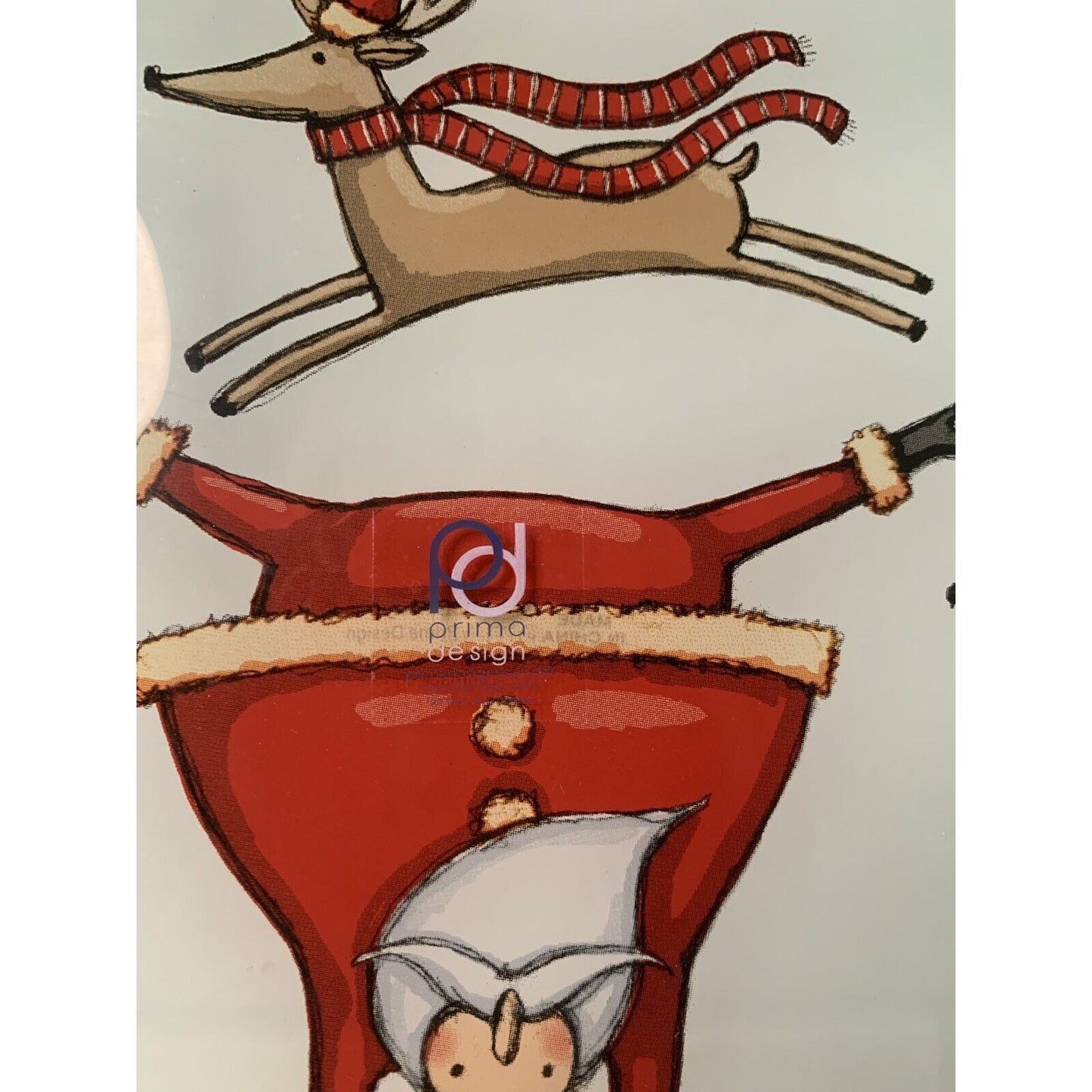 NWT Christmas Tray Prima Design Santa Leapong Reindeer The Grande Finale Stars