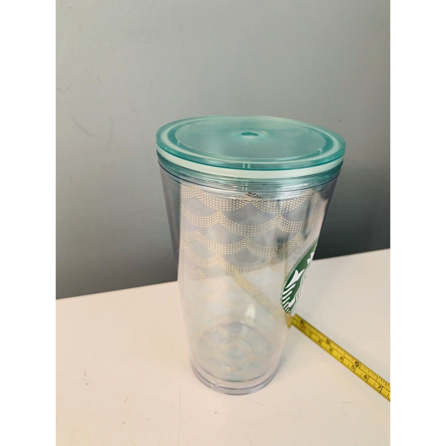 New Starbucks Acrylic Iridescent Mermaid Scales Cold Cup Tumbler 16 oz No Straw