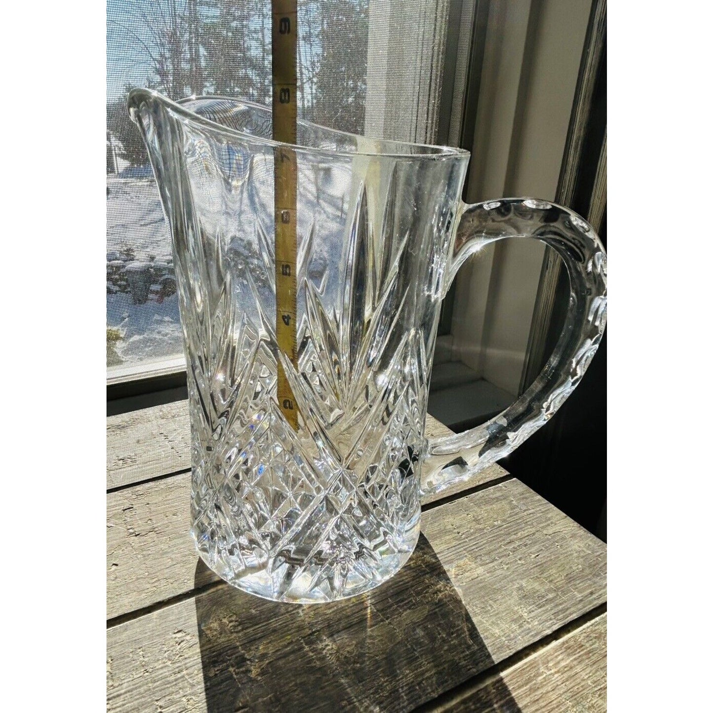 Vintage Cristal de Flandre Pitcher France 24% Genuine Lead Crystal Water Drink