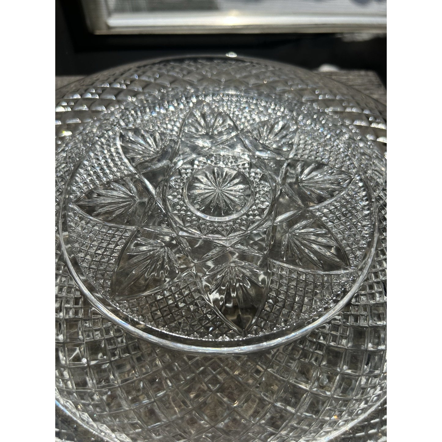 New 4 Cristal D'Arques-Durand Antique Clear 8” Luncheon Plates Vintage