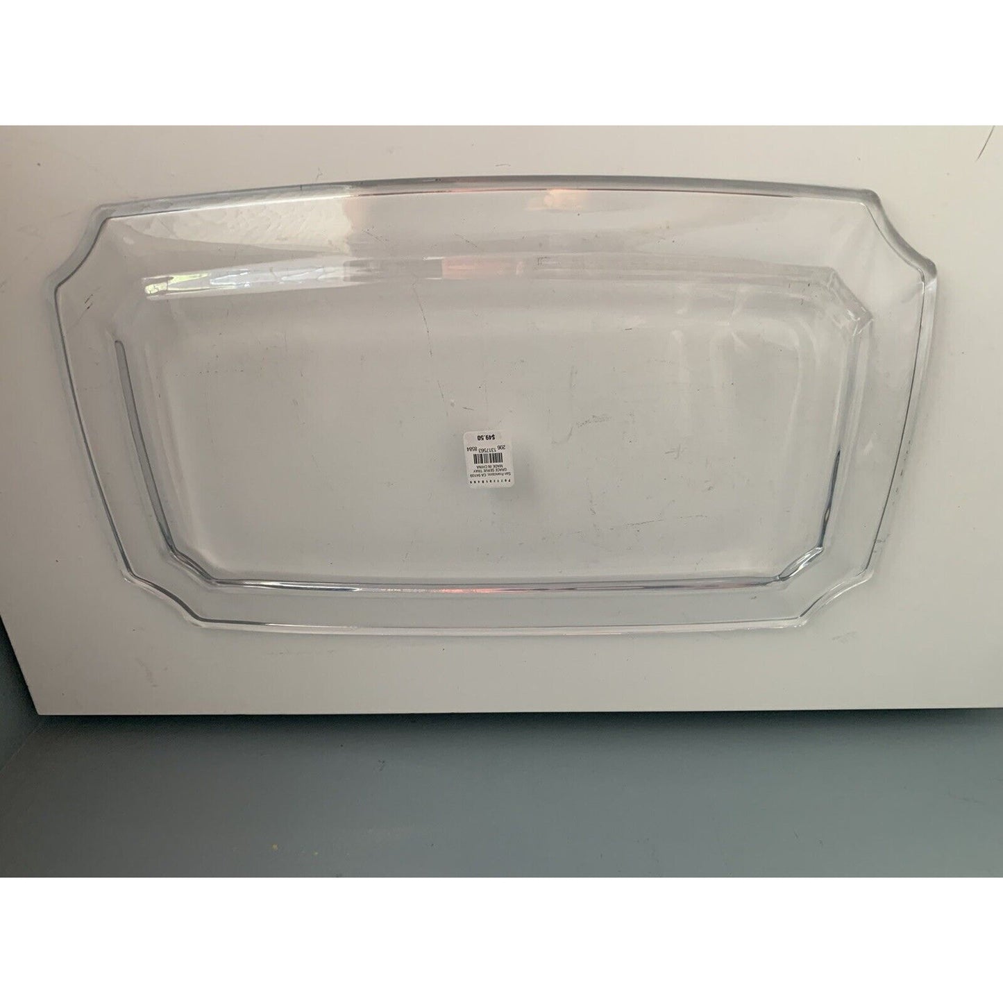 NWT Pottery Barn Glass Grace Serving Tray Platter Dish 17” Dish Clear MSRP $50