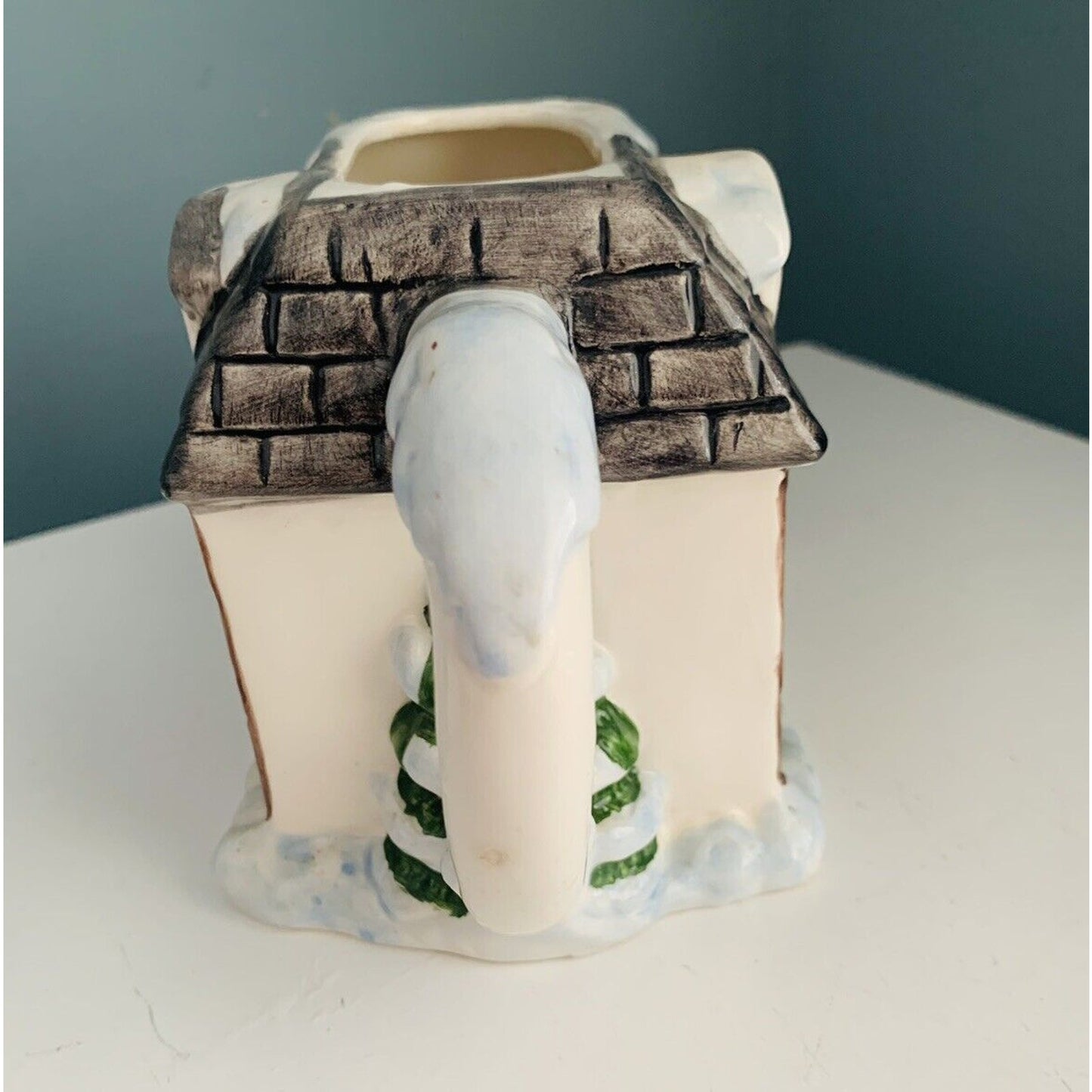 Ceramic Teapot House In Winter Scene By Scott's Inc. Snowman Christmas House Tea