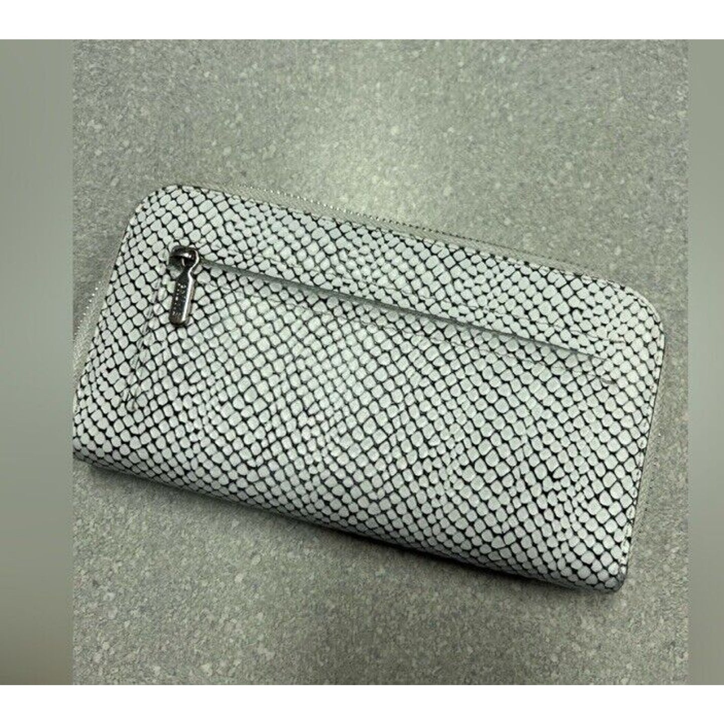 PRUNE Leather Wallet Snakeskin White Handmade Made by Hand