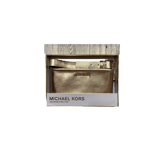 NWT MK Michael Kors S/M Adjustable Gold Belt Bag Fanny Small Medium New W/ Tags