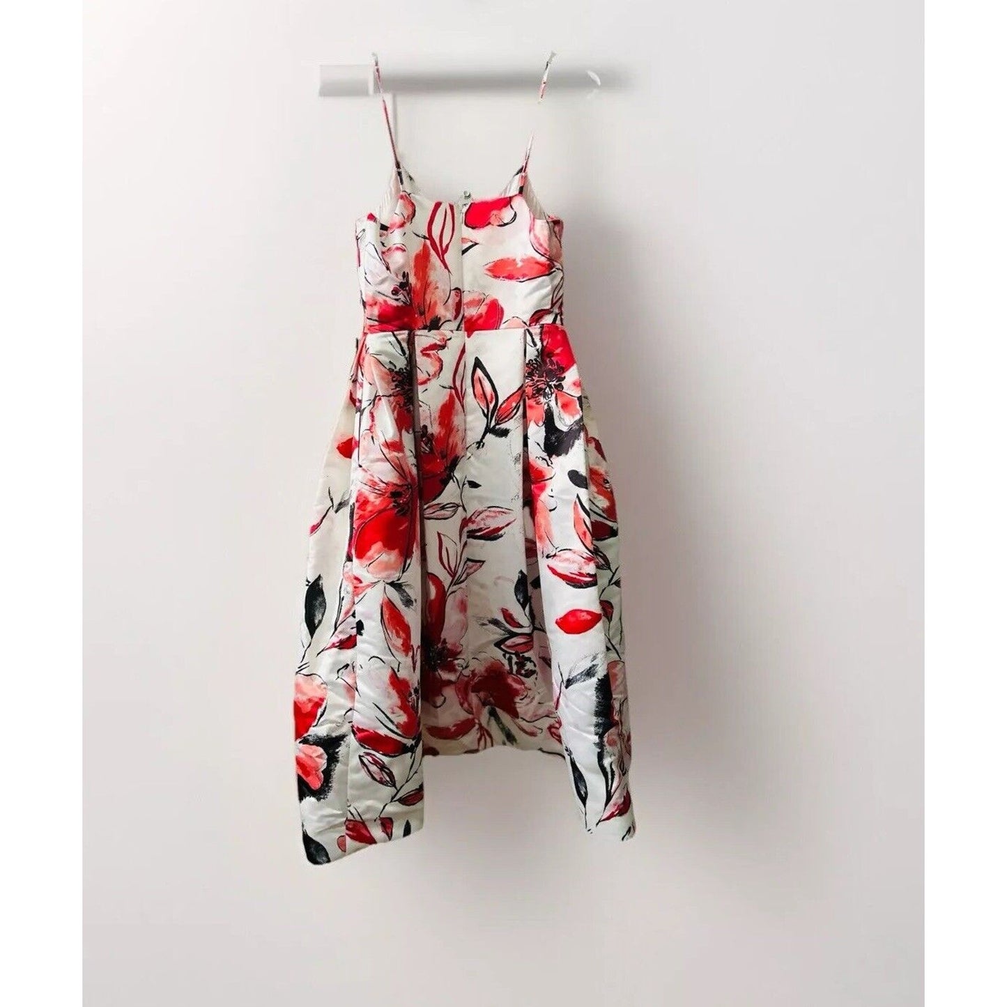 NWT $418 Parker Black Sana Dress Coral Gardenia Floral Pink Size 4 Sold Out