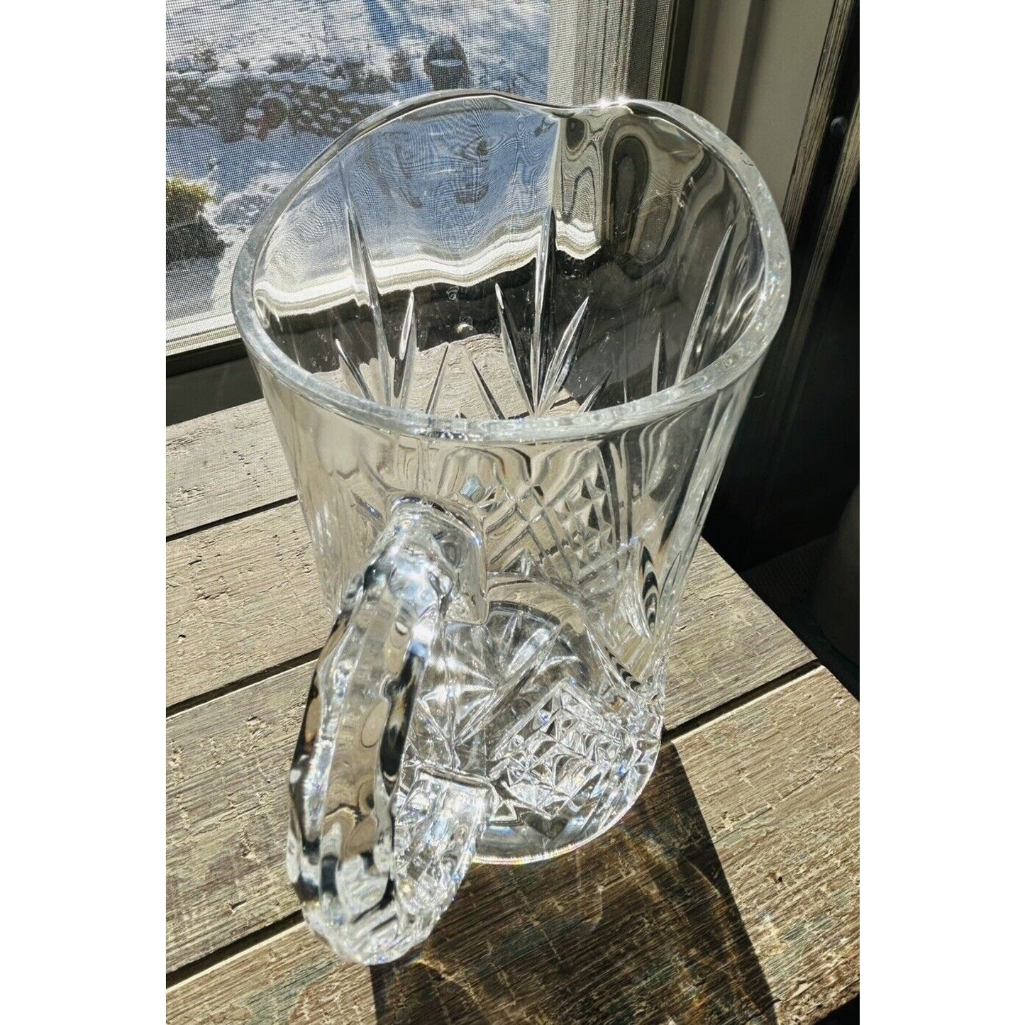 Vintage Cristal de Flandre Pitcher France 24% Genuine Lead Crystal Water Drink