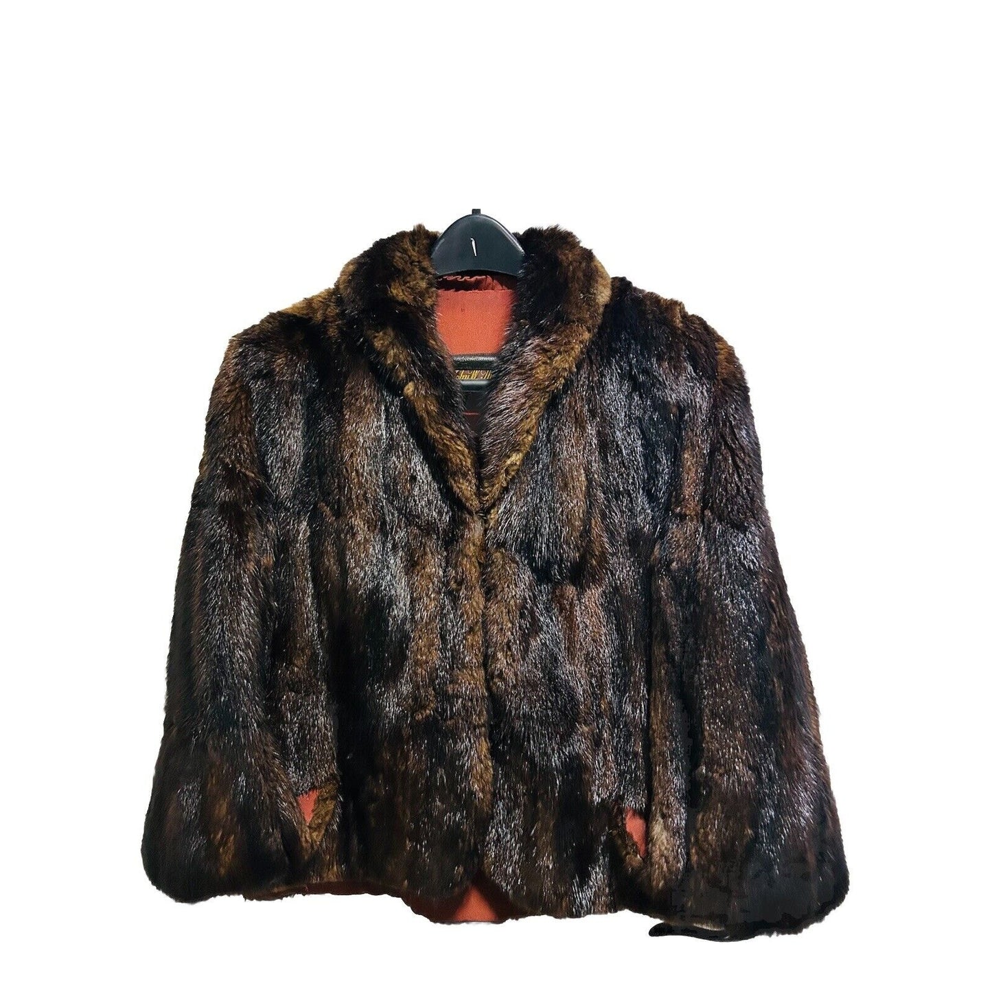 Vintage John W. Thomas & Co. Minneapolis 1950's-60's Brown Black Fur Cloak Coat