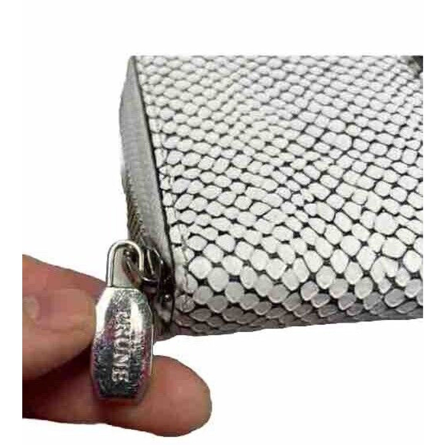 PRUNE Leather Wallet Snakeskin White Handmade Made by Hand