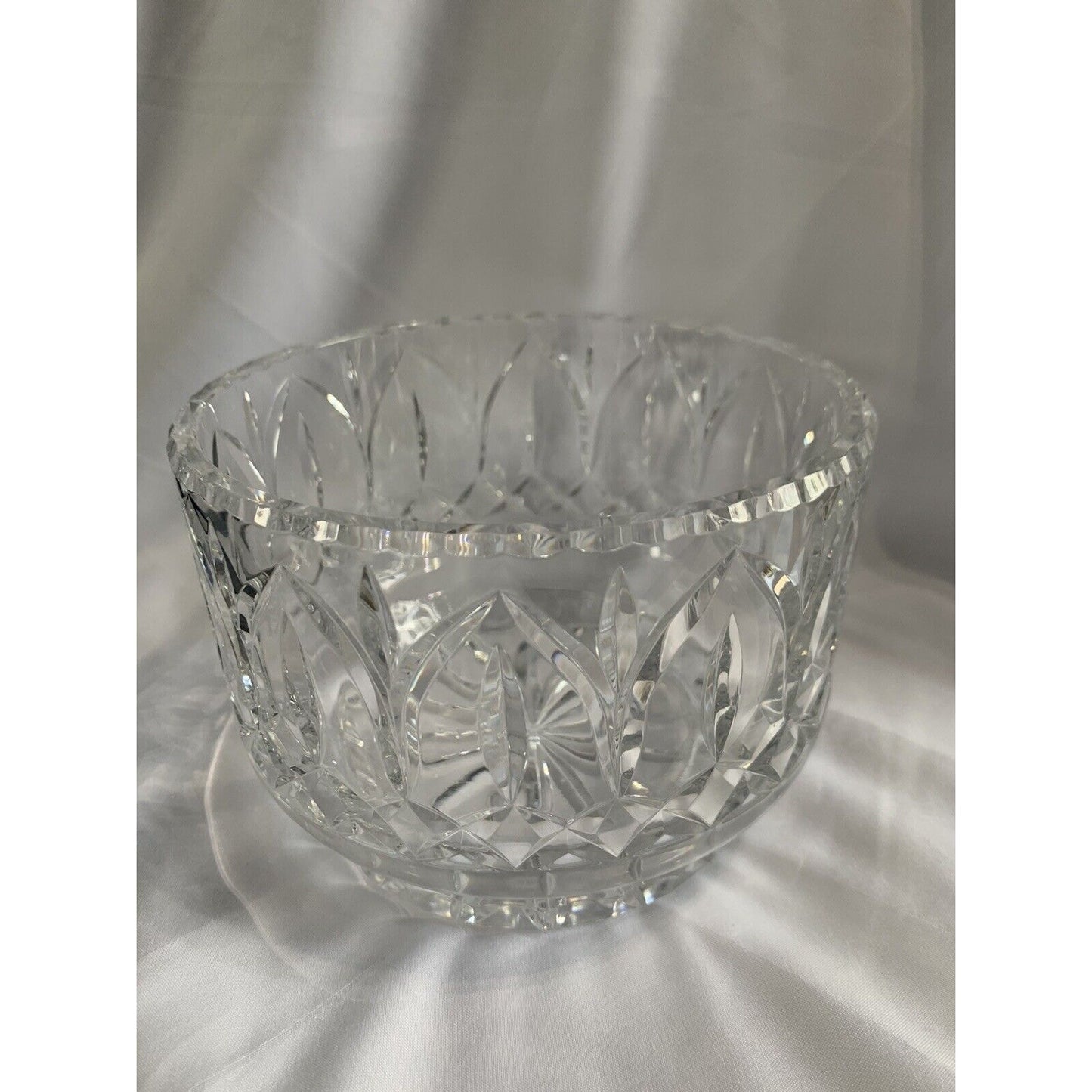 Vintage Astor Crystal Bowl Round Clear Glass Centerpiece