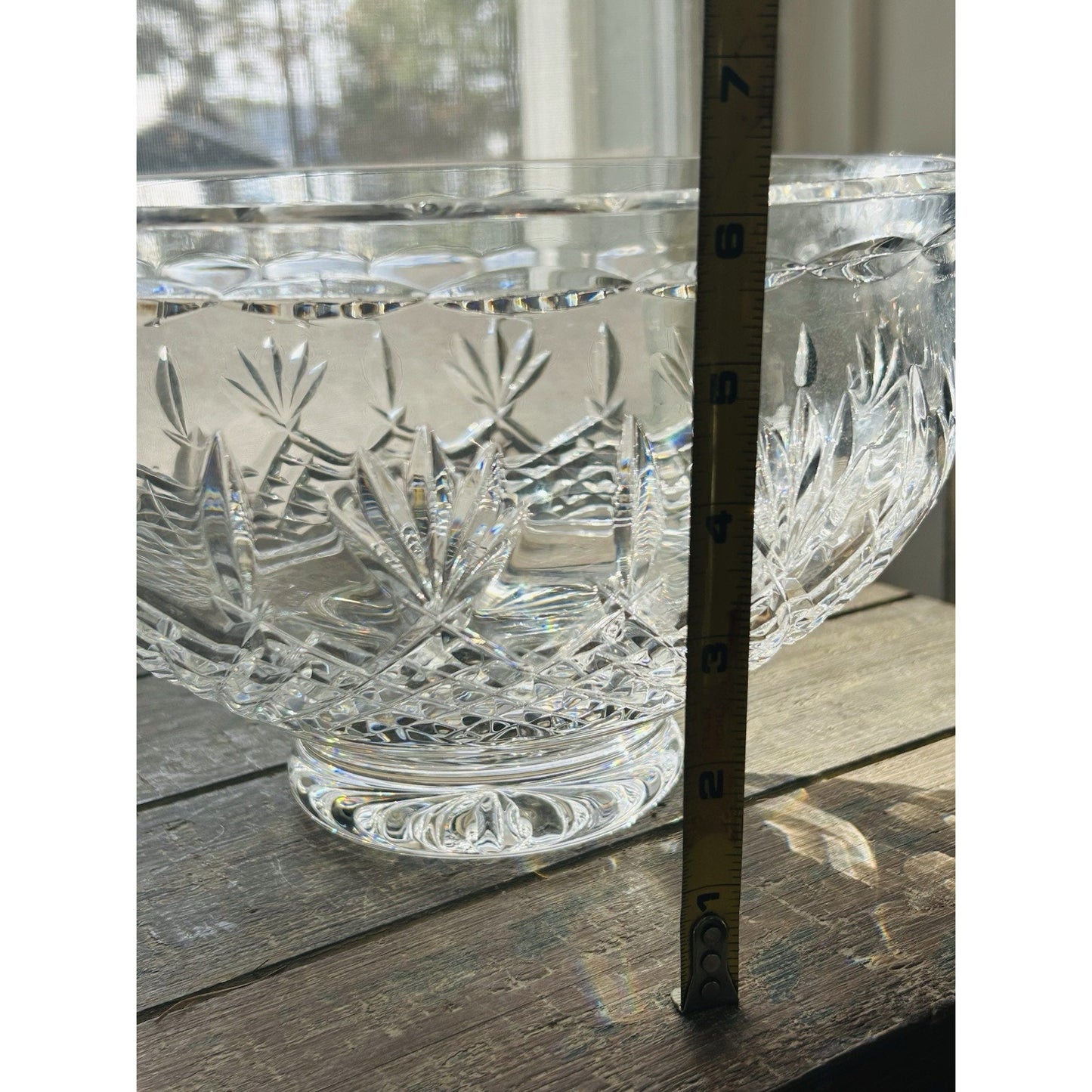 Waterford Crystal Killarney 9.5” Centerpiece Footed Bowl Signed Clear Elegant