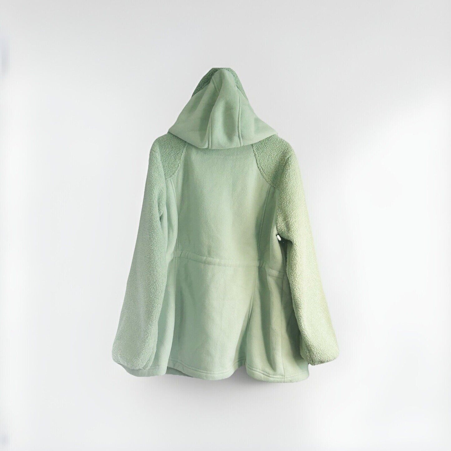 Koolaburra by UGG Bonded Fleece Jacket Cinch Waist Seafoam Green Large Hoodie