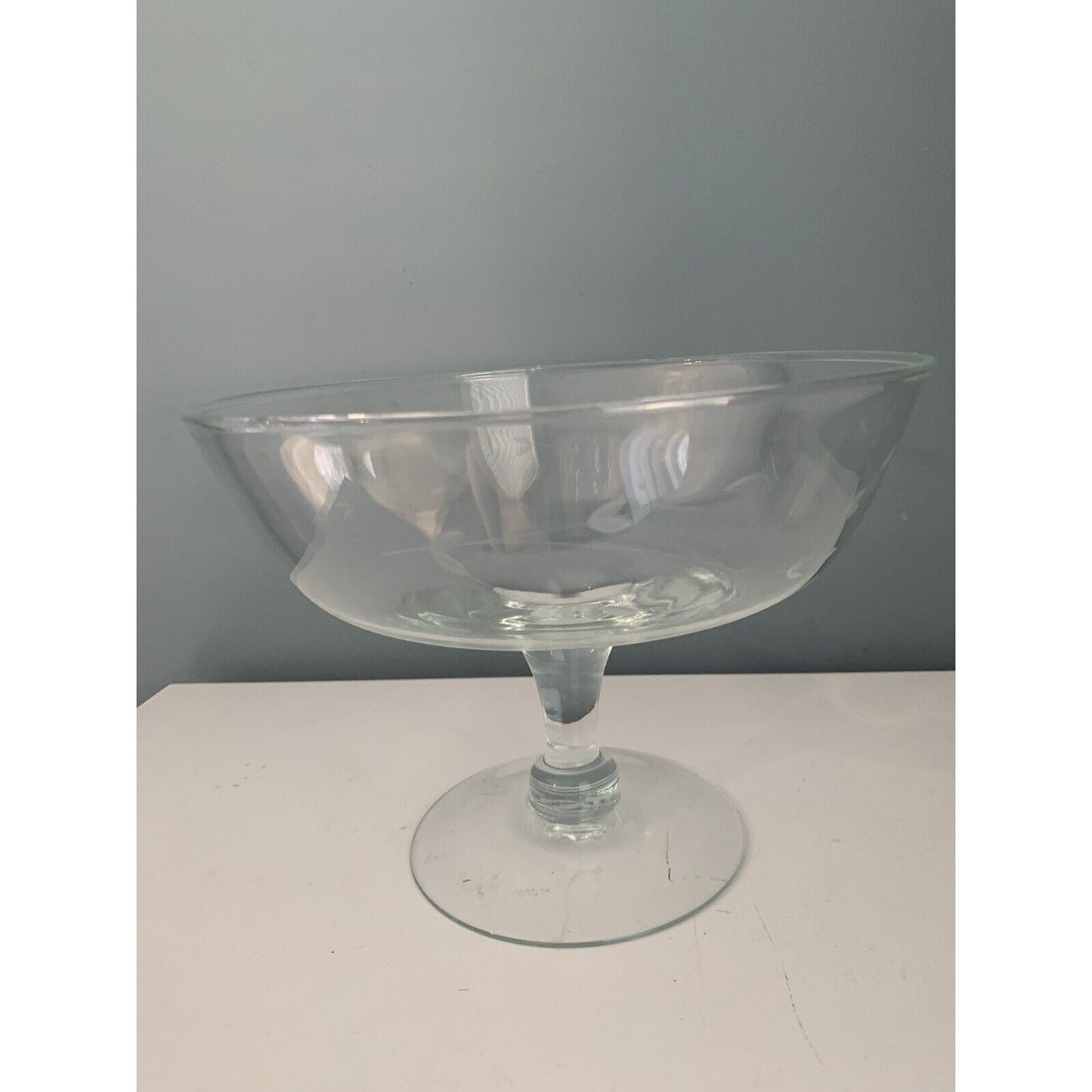 Vintage Crystal Princess House Heritage Flower Footed Pedestal Compote Bowl 7"