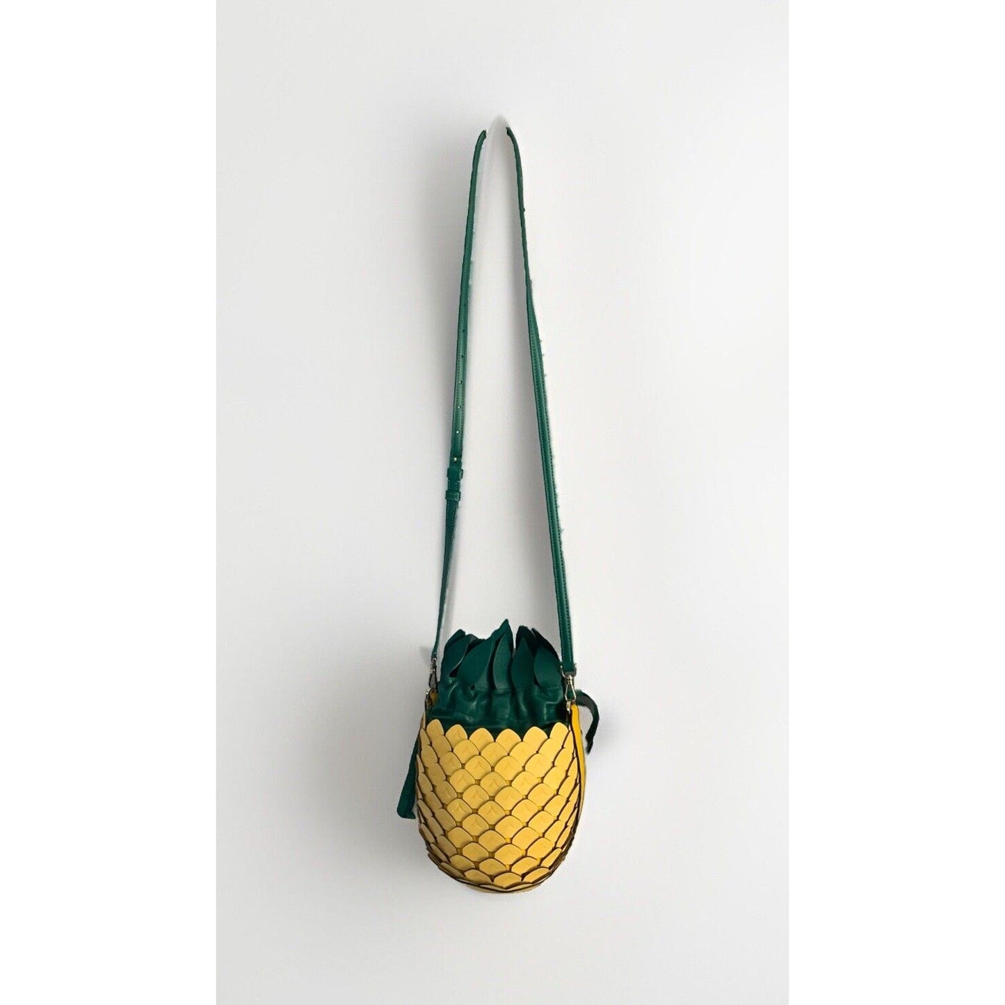 Kate Spade New York Pineapple Crossbody Yellow Green Leather Purse