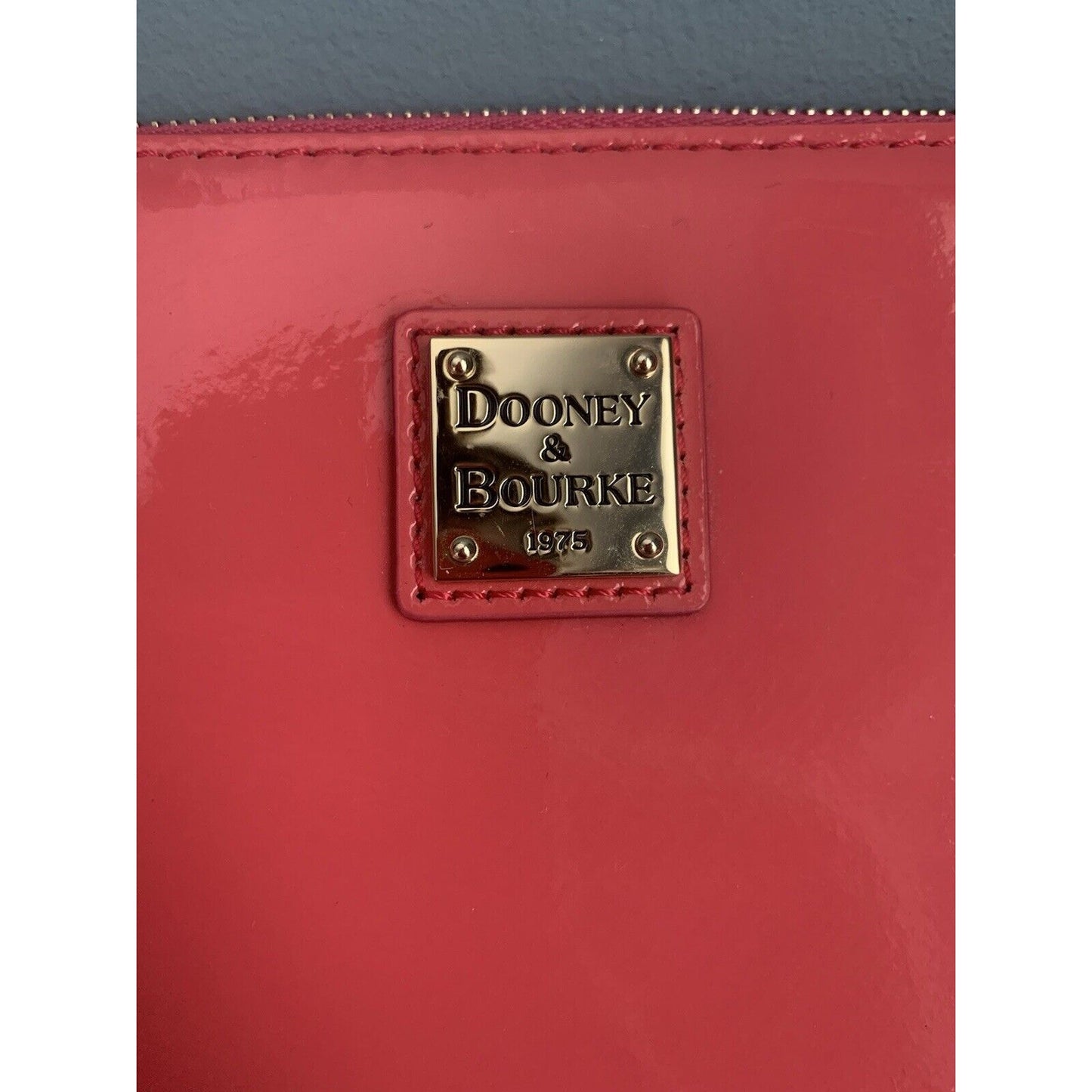 Dooney & Bourke Patent Leather Hot Pink Janine Crossbody Clutch Purse Barbie