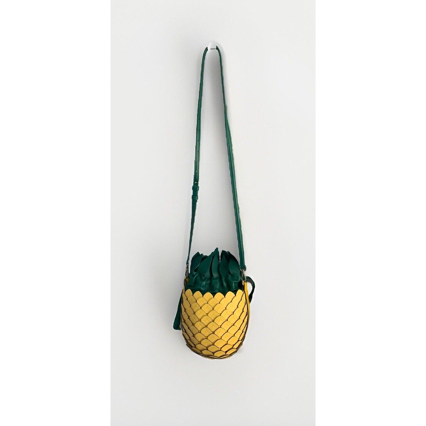 Kate Spade New York Pineapple Crossbody Yellow Green Leather Purse