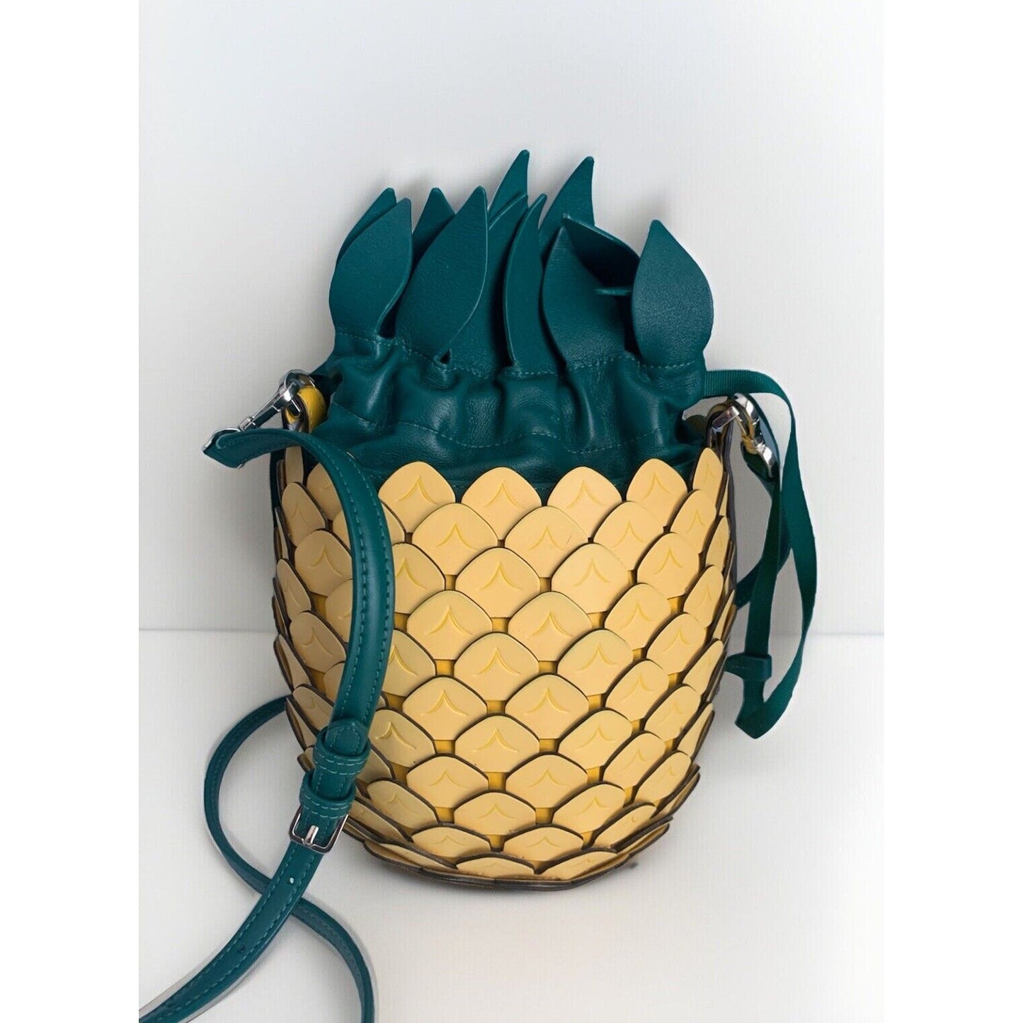 Kate Spade New York Pineapple Crossbody Yellow Green Leather Purse