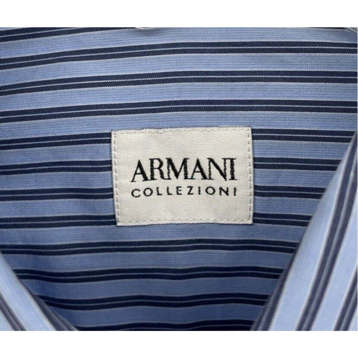 Armani Collezioni Italian Mens Sz 41 (16) L Long Sleeve Button Up Dress Shirt