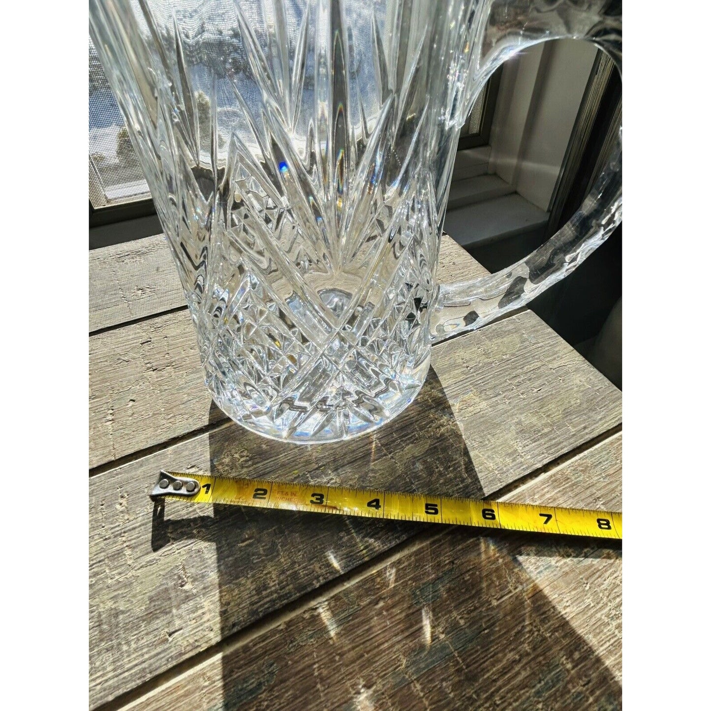 Vintage Cristal de Flandre Pitcher France 24% Genuine Lead Crystal Water Drink