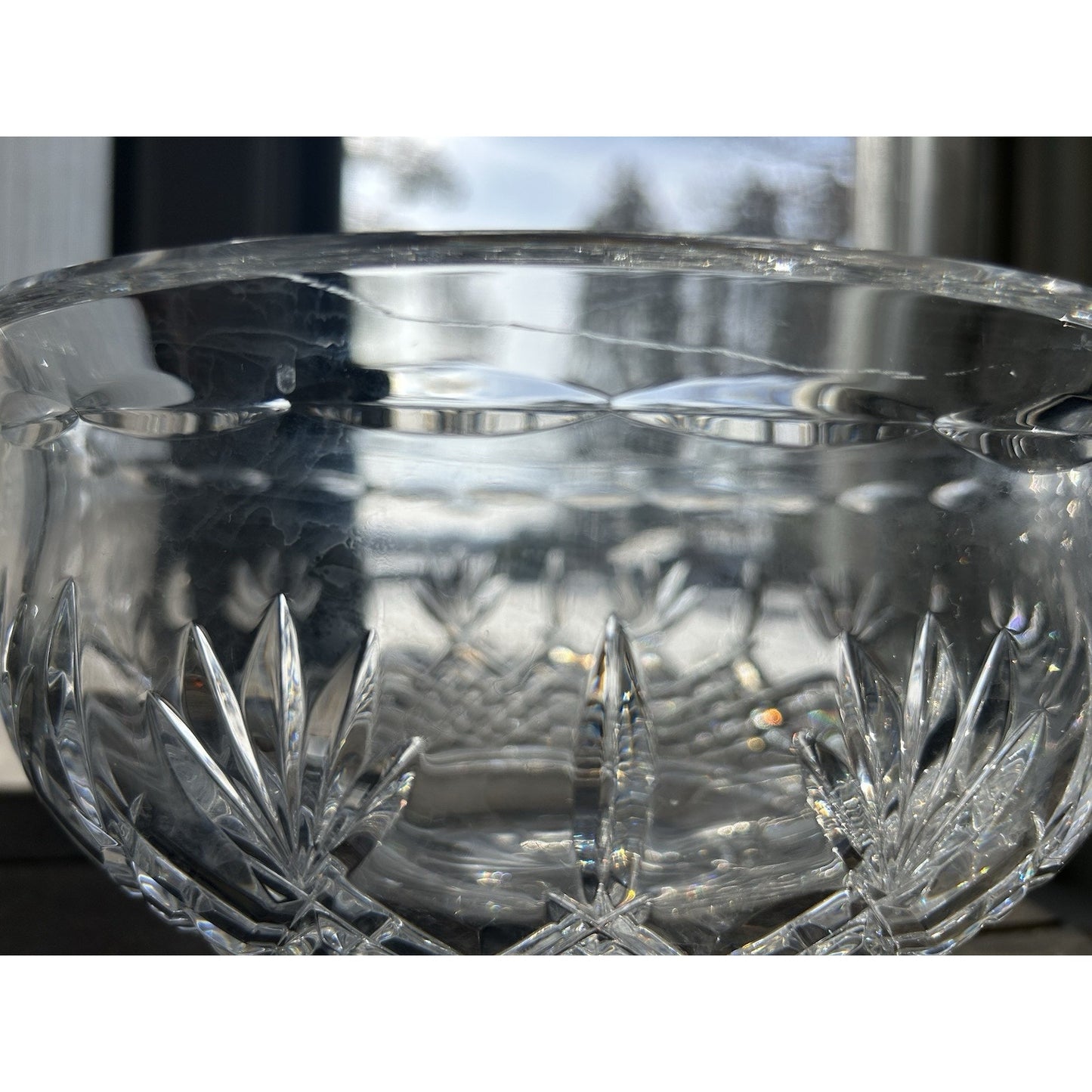 Waterford Crystal Killarney 9.5” Centerpiece Footed Bowl Signed Clear Elegant