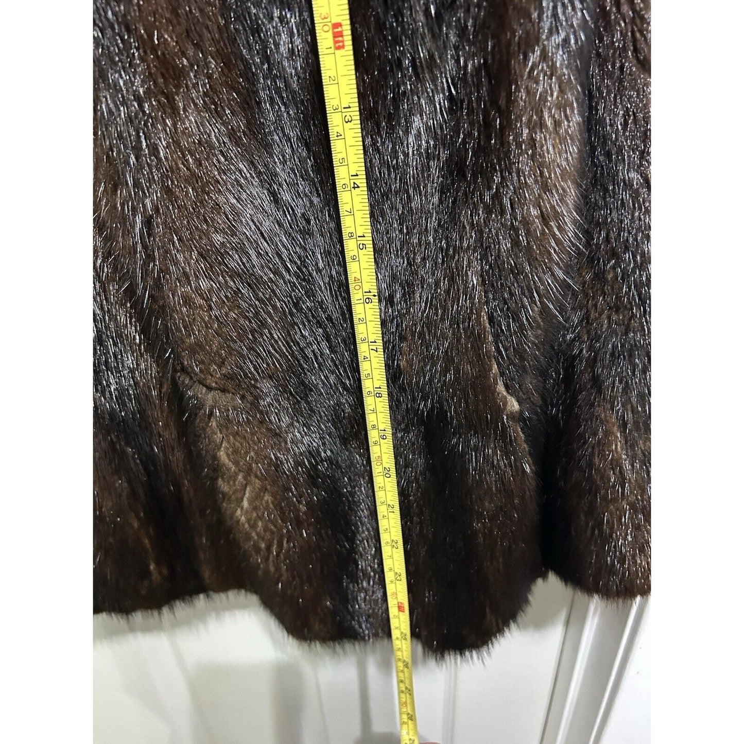 Vintage John W. Thomas & Co. Minneapolis 1950's-60's Brown Black Fur Cloak Coat