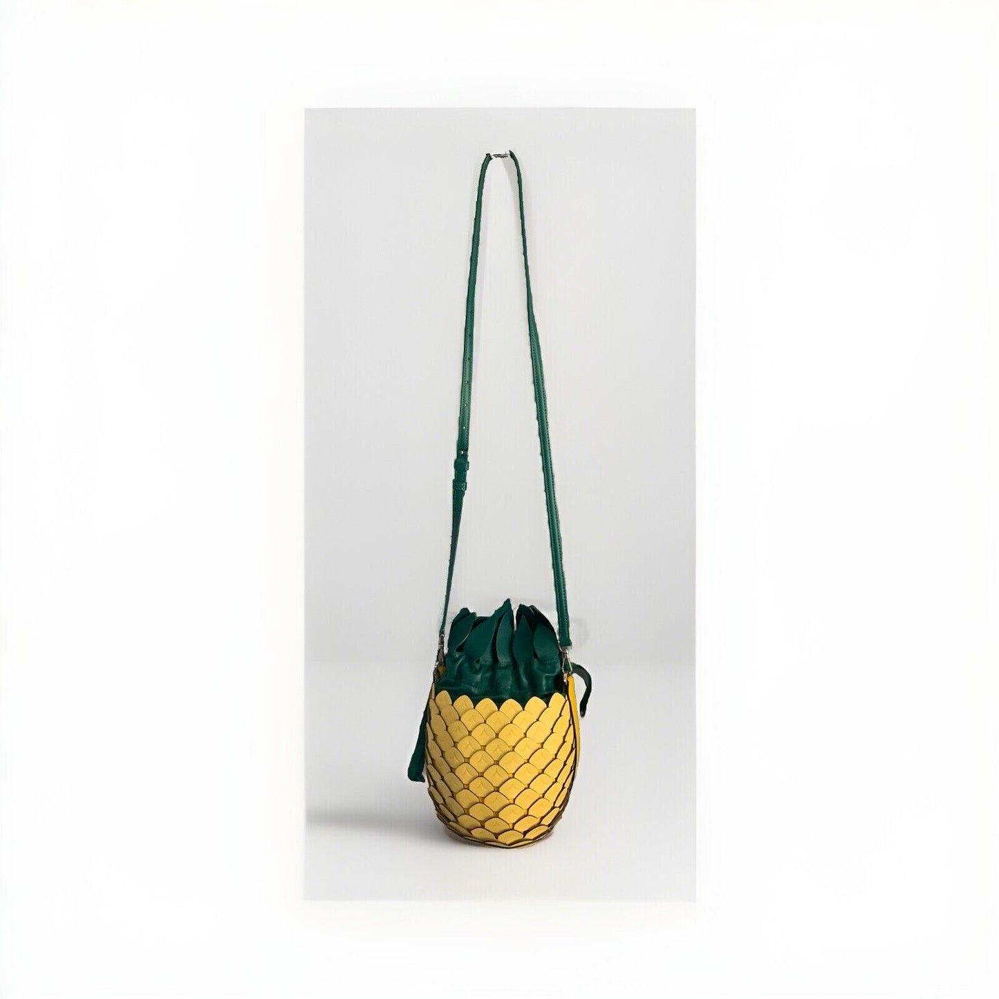 Kate Spade New York Pineapple Crossbody Yellow Green Leather Purse