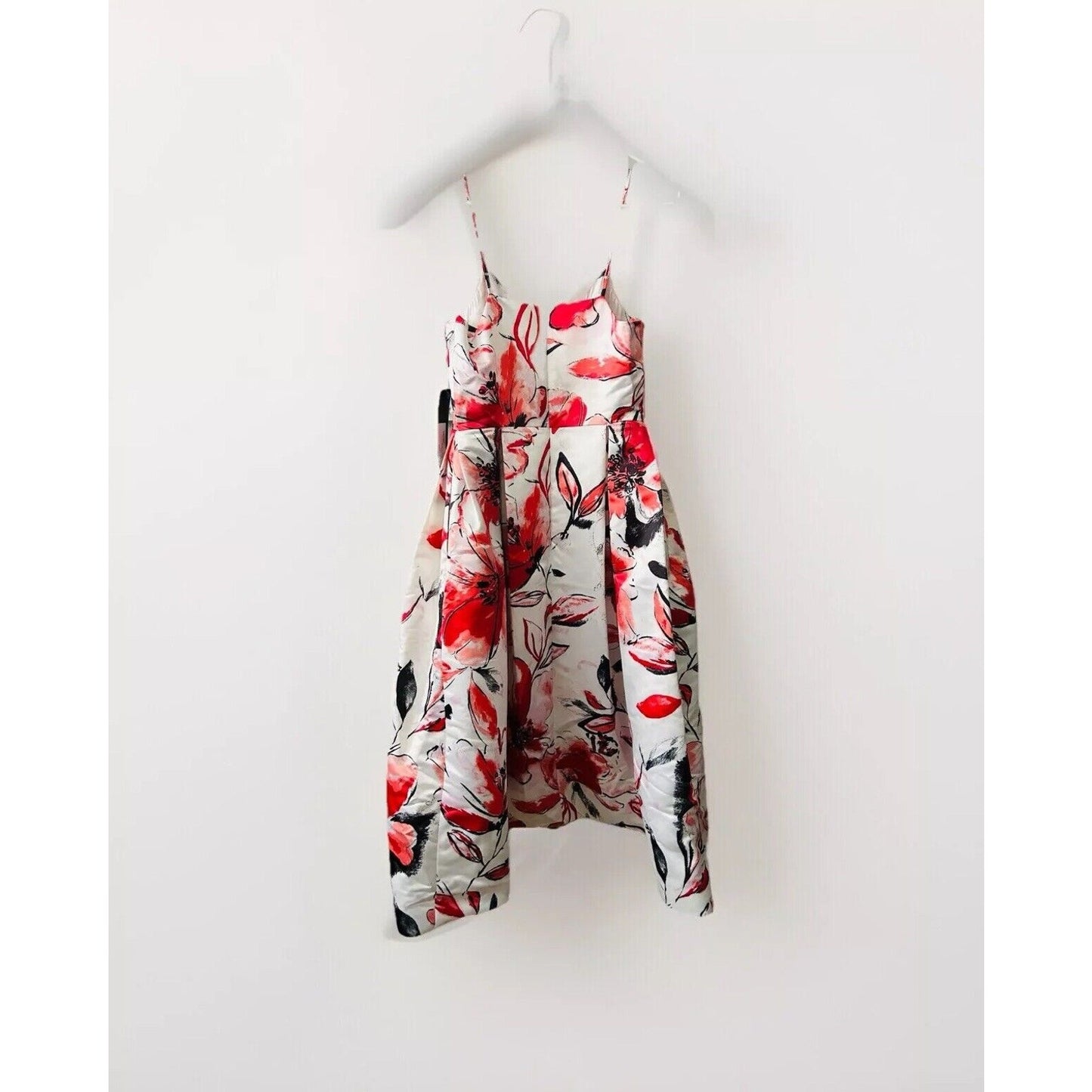 NWT $418 Parker Black Sana Dress Coral Gardenia Floral Pink Size 4 Sold Out