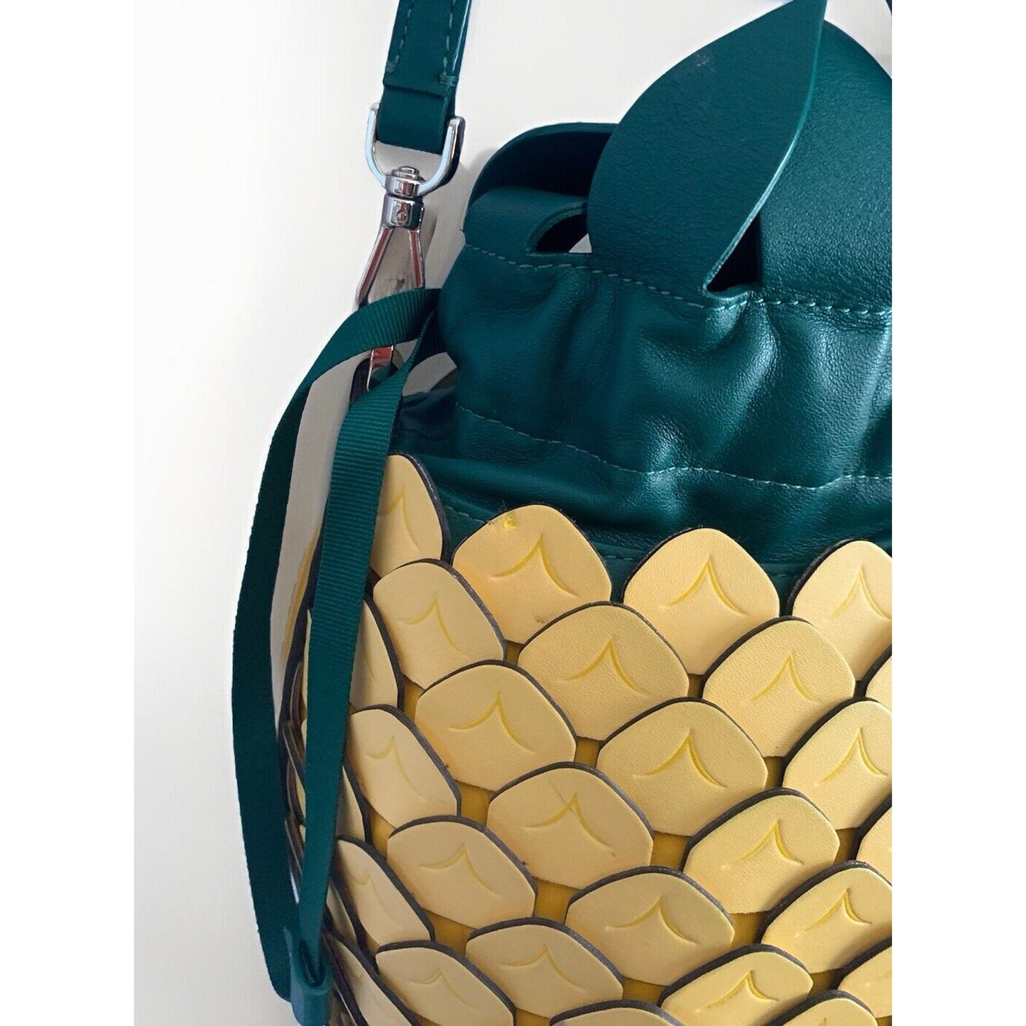 Kate Spade New York Pineapple Crossbody Yellow Green Leather Purse