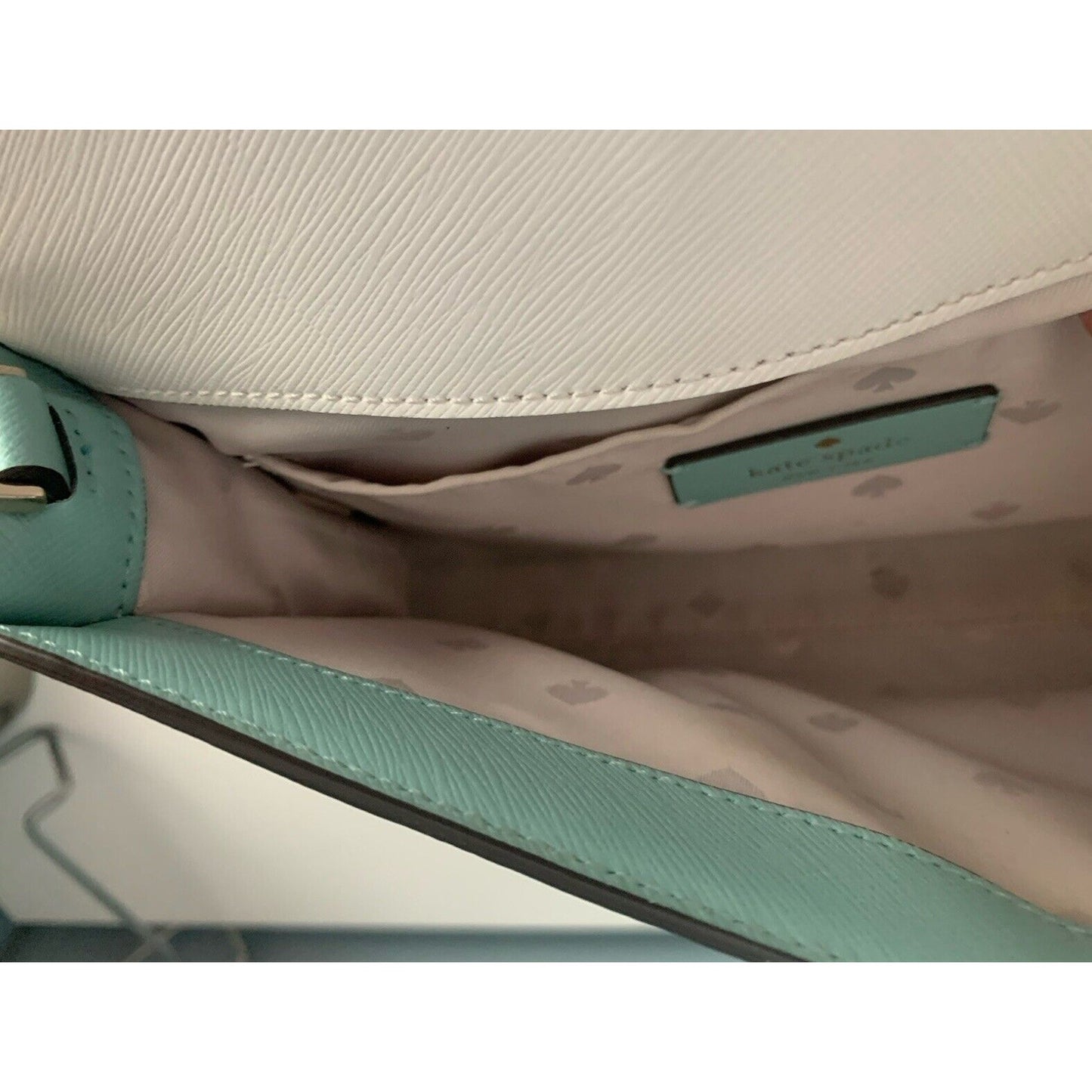 Kate Spade Carson Colorblock Convertible Crossbody Purse Aqua Poolside Gold