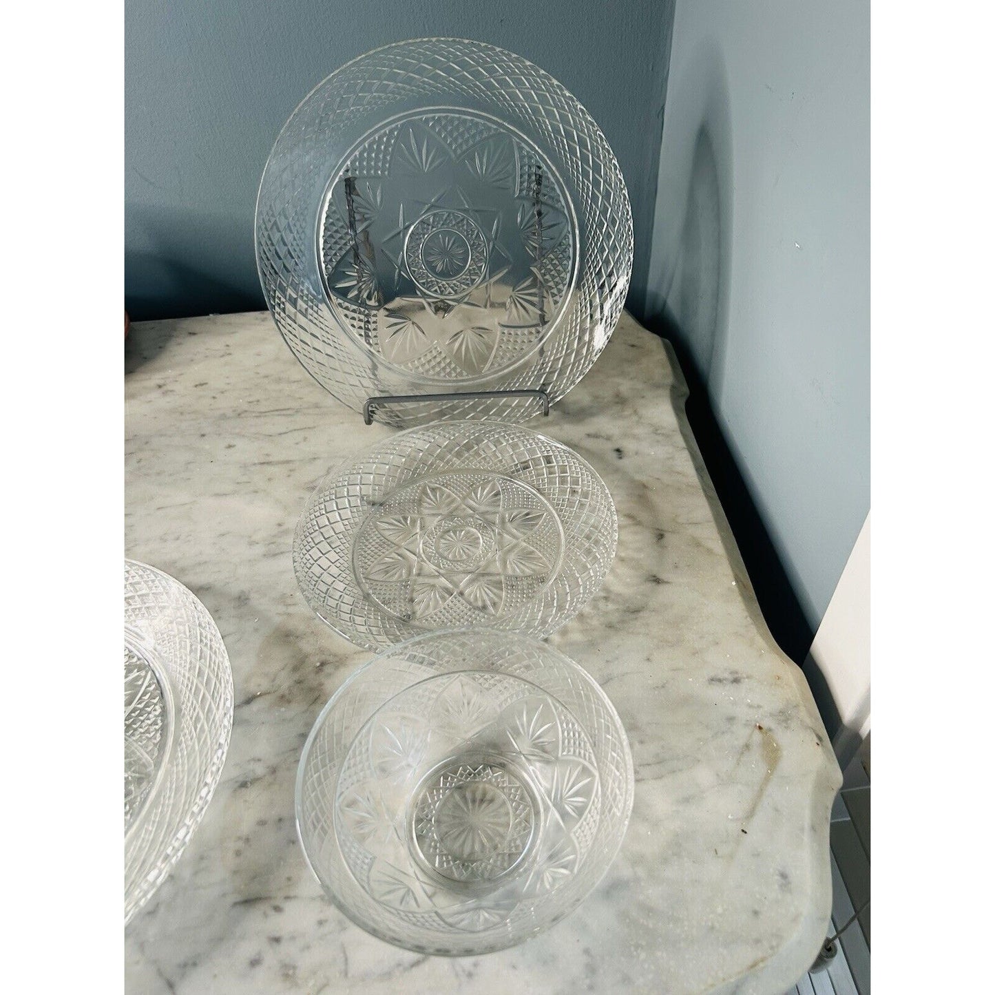 New Cristal D'Arques Durand Vintage Set (1) Dinner (1) Lunch Plate (1) Bowl