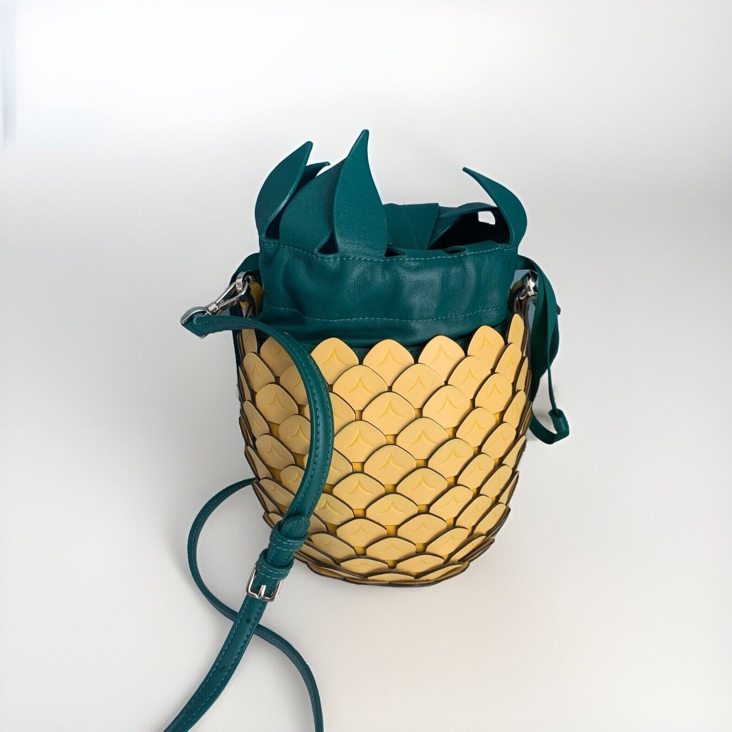 Kate Spade New York Pineapple Crossbody Yellow Green Leather Purse