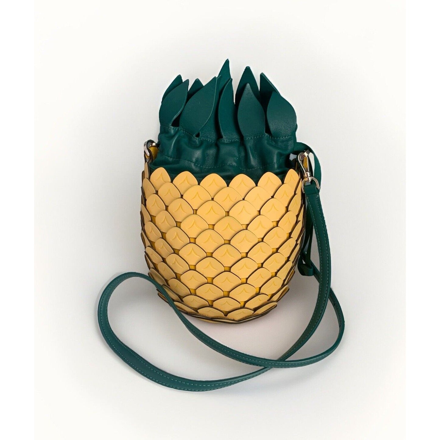 Kate Spade New York Pineapple Crossbody Yellow Green Leather Purse