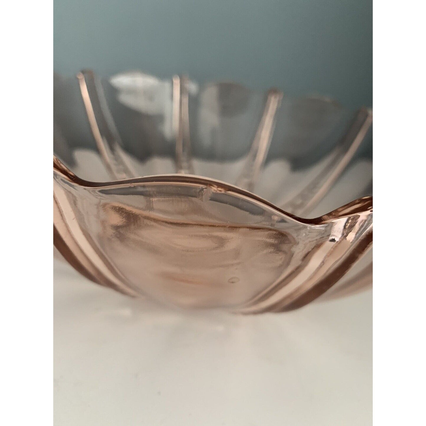 Anchor Hocking Oyster & Pearl Pink Depression Glass 10 1/2" Large Serving Bowl