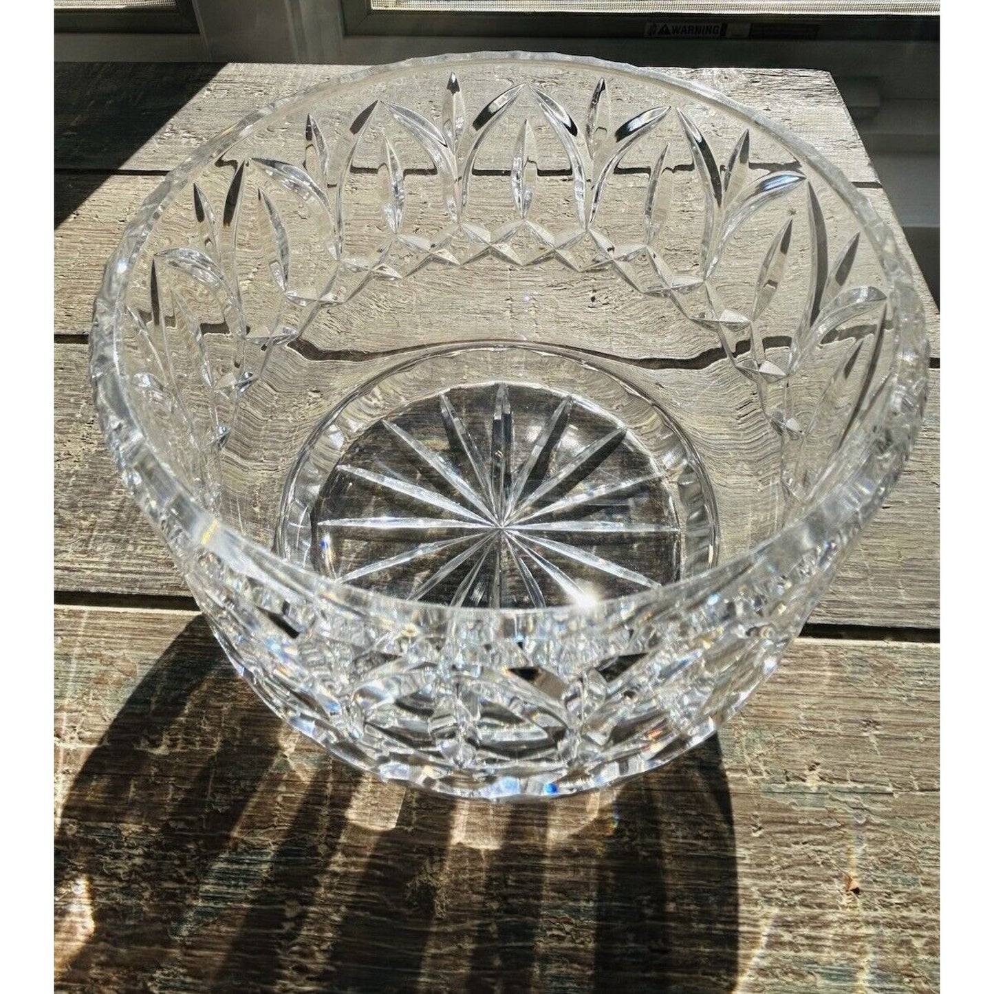 Vintage Astor Crystal Bowl Round Clear Glass Centerpiece