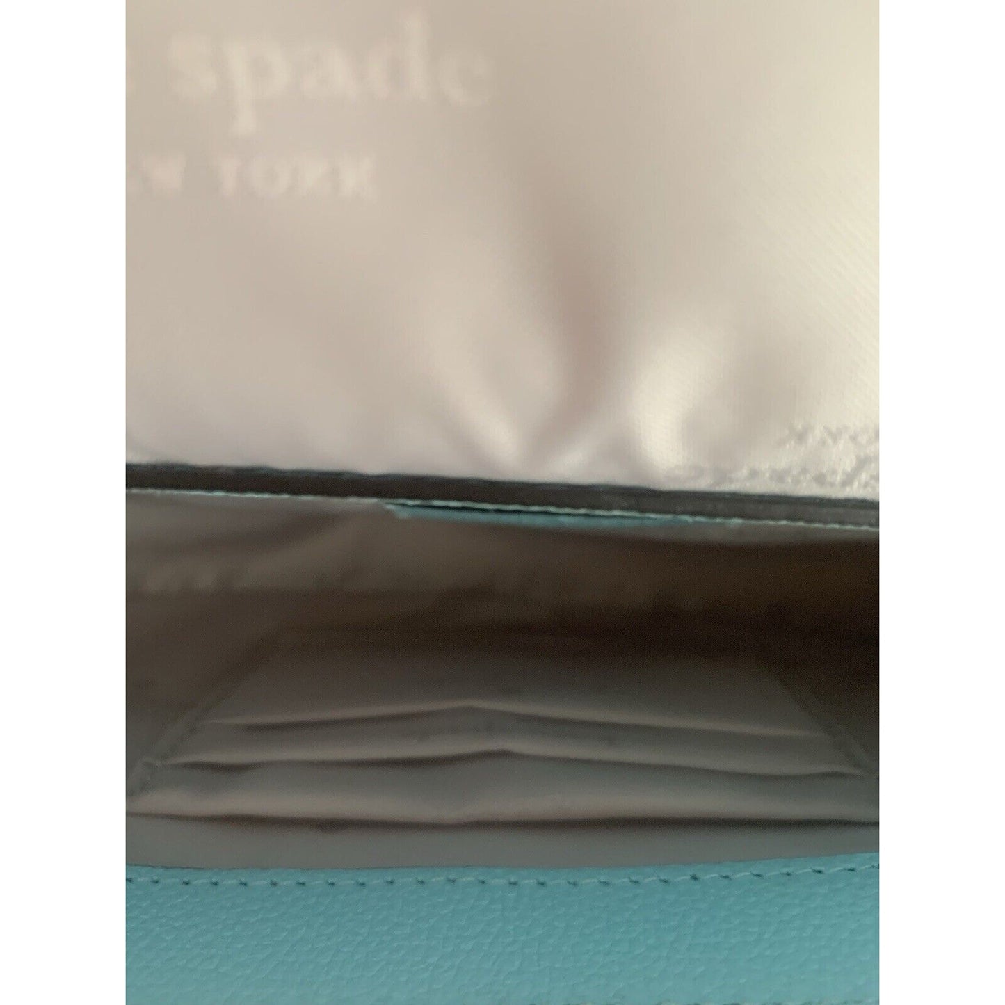 NWOT Kate Spade Luna Pebbled Leather Crescent Crossbody Perfect Pool Blue Purse