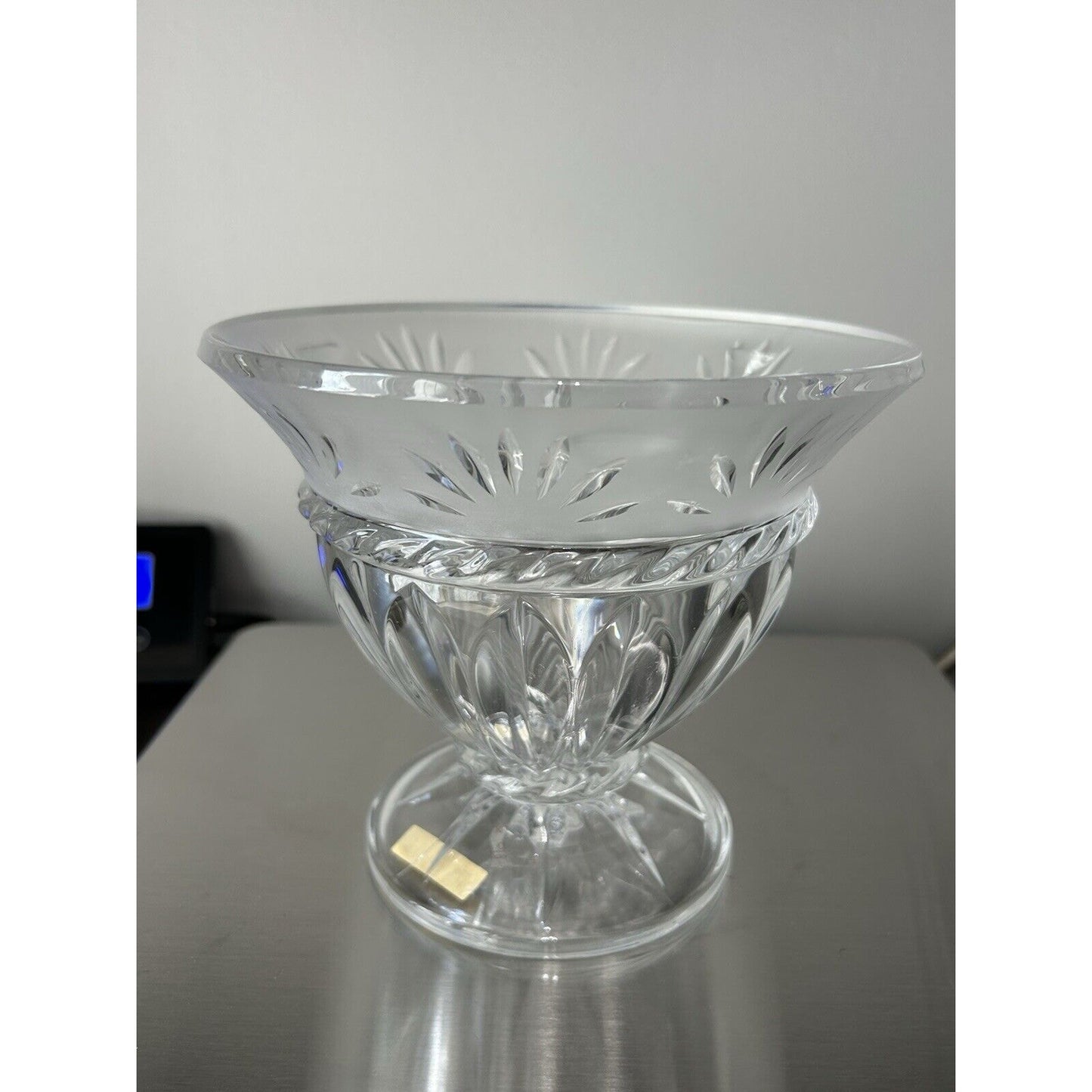 Cristal D'Arques Crystal Serving Bowl Carthage Vintage Candy Dish 6” Tall France